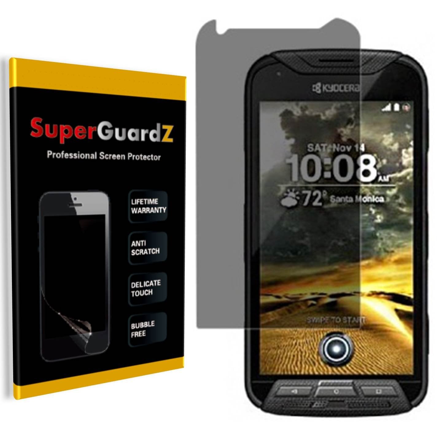 Superguardz [2 Pack] For Kyocera Duraforce Pro Privacy Anti Spy Screen Protector, Anti Glare, Anti Scratch, Anti Bubble [Lifetim