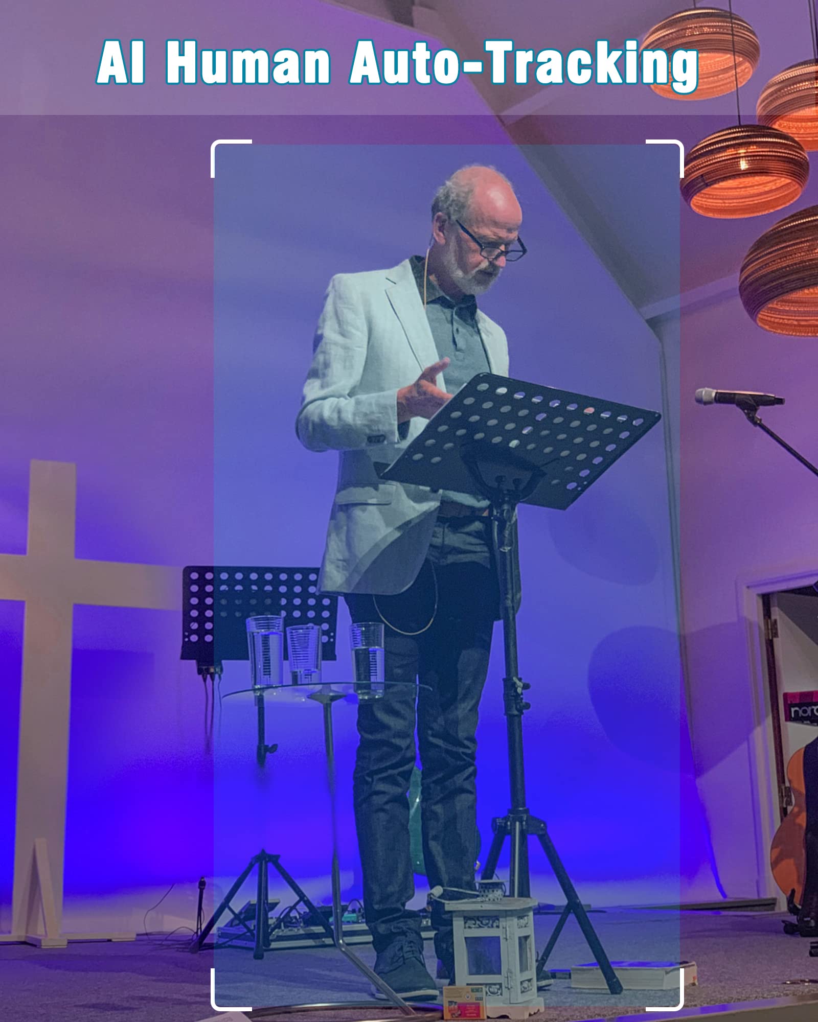 Fomako 4K Ndi Camera 60Fps 20X Optical Zoom, Ai Auto Tracking Ndi Ptz Camera, Usb3.0 3G Sdi Hdmi 4K Ptz Camera For Church Worshi