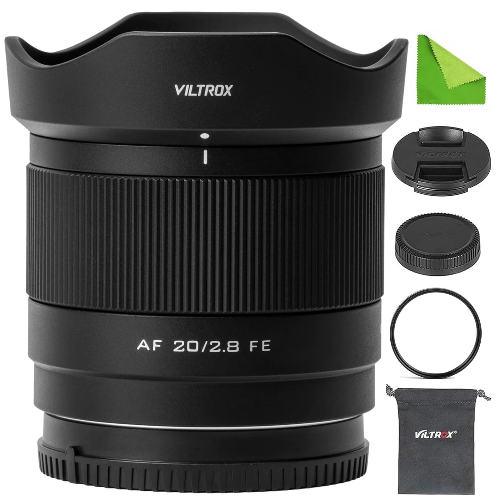 VILTROX 20mm F2.8 FE, STM Auto Focus Full Frame Lightweight Ultra Wide Angle Lens for Sony E-Mount ZV-E1 FX30 A7RV A7IV ZV-E10 A