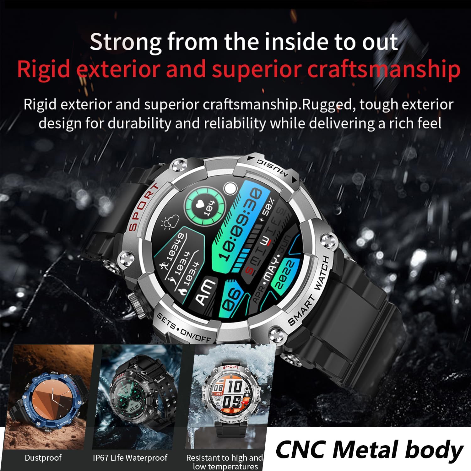 Ypsdoowkj Smart Watch With Earbuds For Men Women,1.52'' Hd Touch Screen,9D Sound Effects,110+ Fitness & Sleep Monitor, Bluetooth