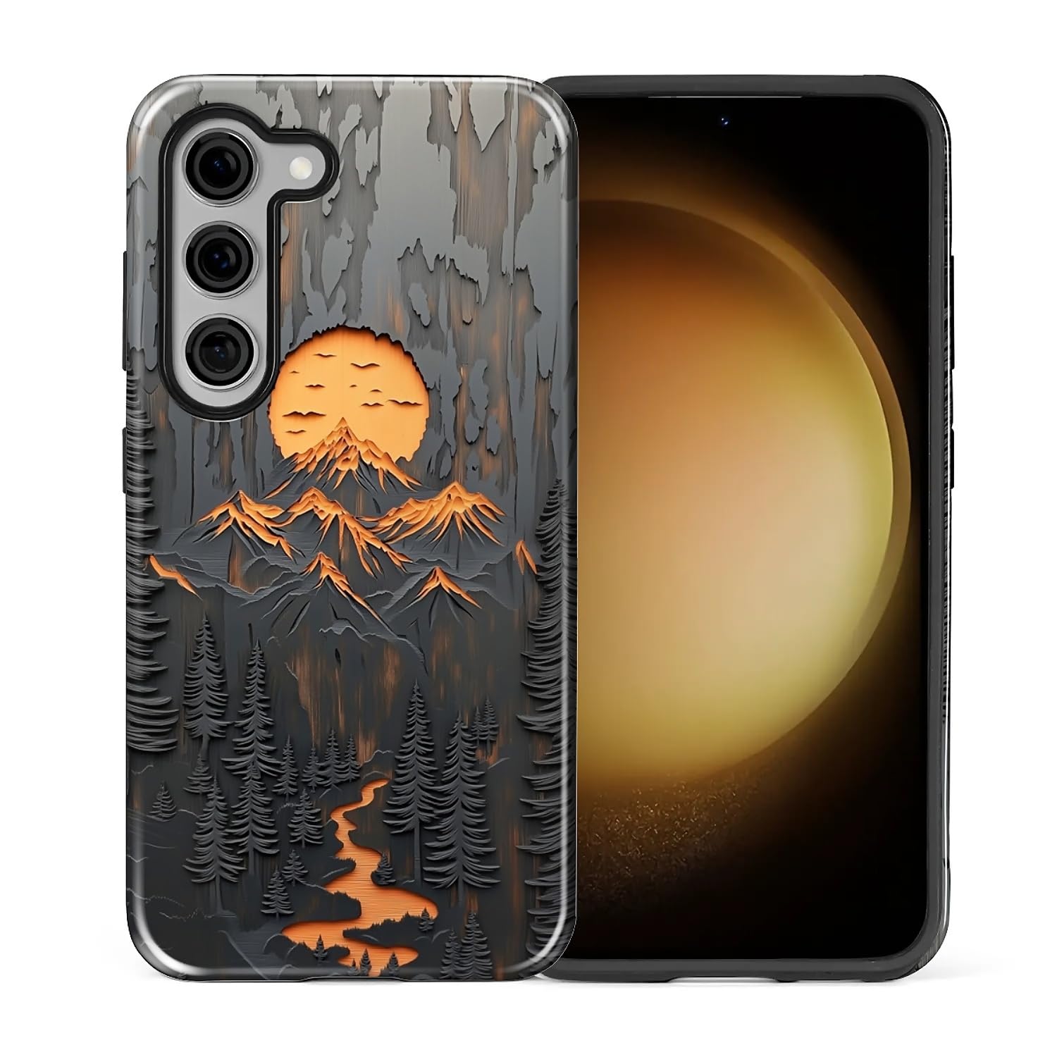 Flivro Case for Samsung Galaxy S23, 2 in 1 PC Hard Shell & Silicone Inner Bumper, AntiScratch Fullbody Cover Shockproof Slim Des