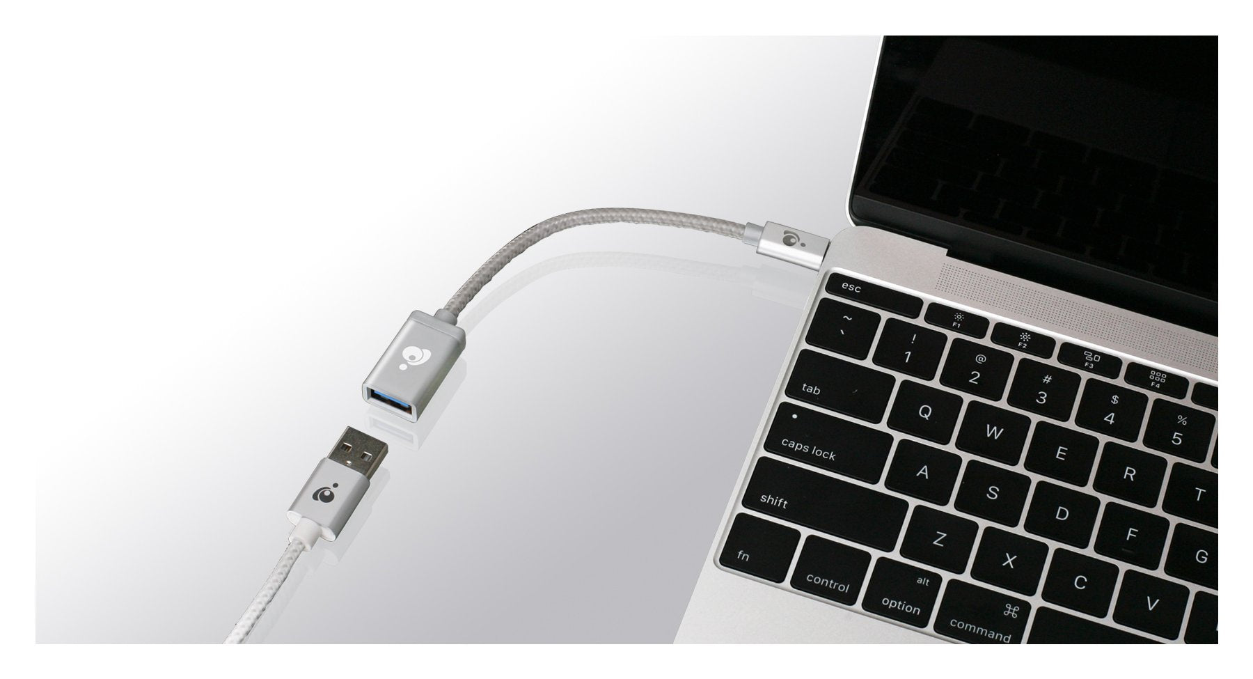 Iogear Charge & Sync Usb-C To Usb Type-A Adapter, Silver, G2Lu3Caf10-Sil