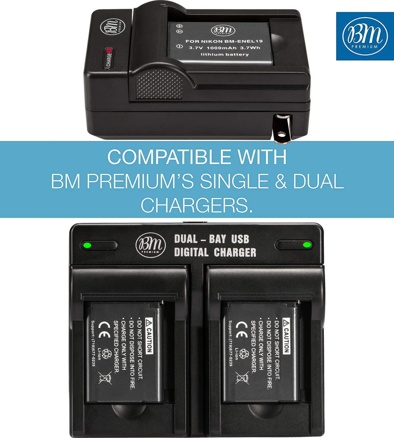 BM Premium EN EL19 Battery for Nikon Coolpix A300, W150, W100, S32, S33, S100, S3100, S3200, S3300, S3500, S3600, S3700, S4100, S4200, S4300, S5200, S5300, S6400, S6500, S6800, S6900, S7000 Cameras
