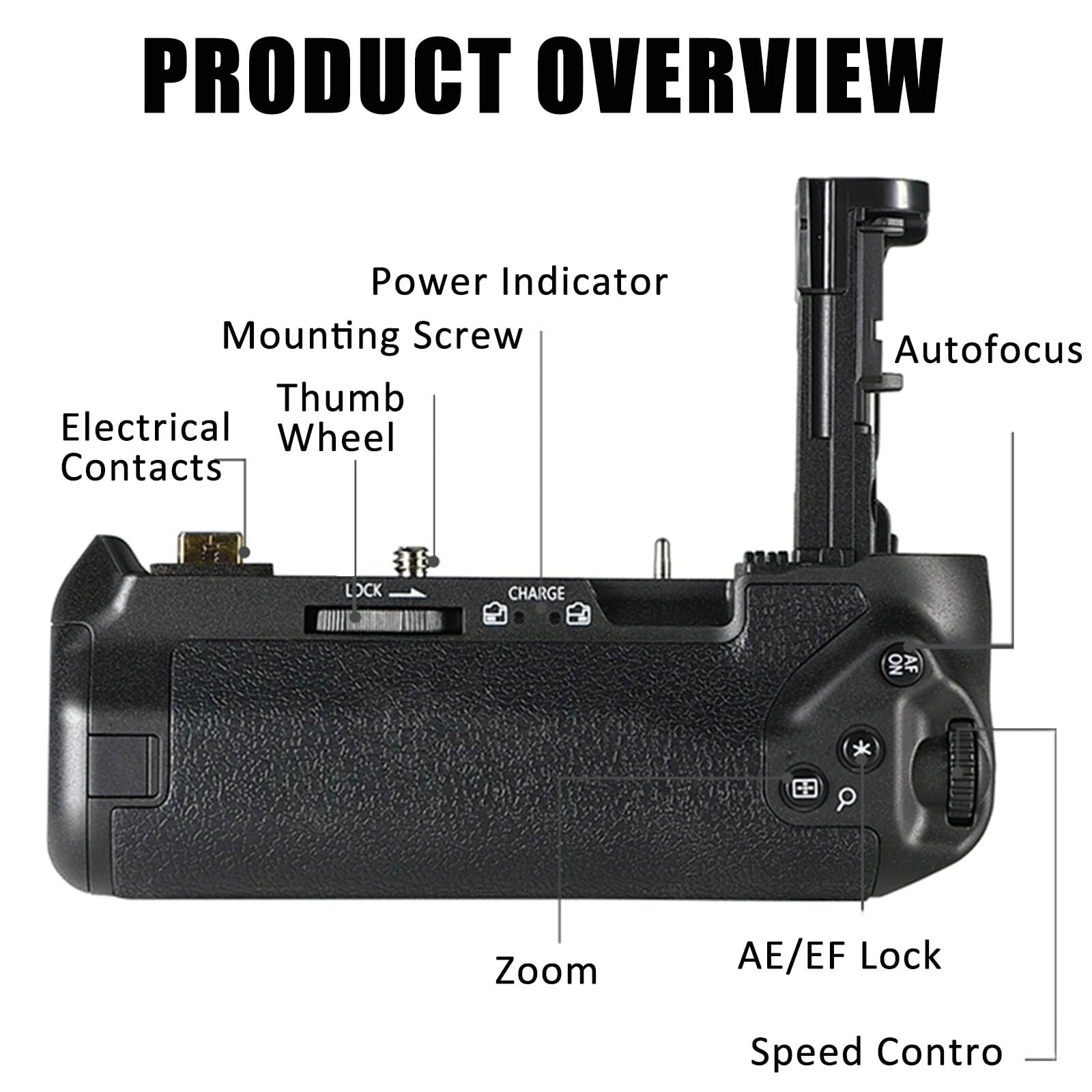 Happypopo Eos R Battery Grip For Canon Eos R Digital Camera(Not For Eos Rp Camera)