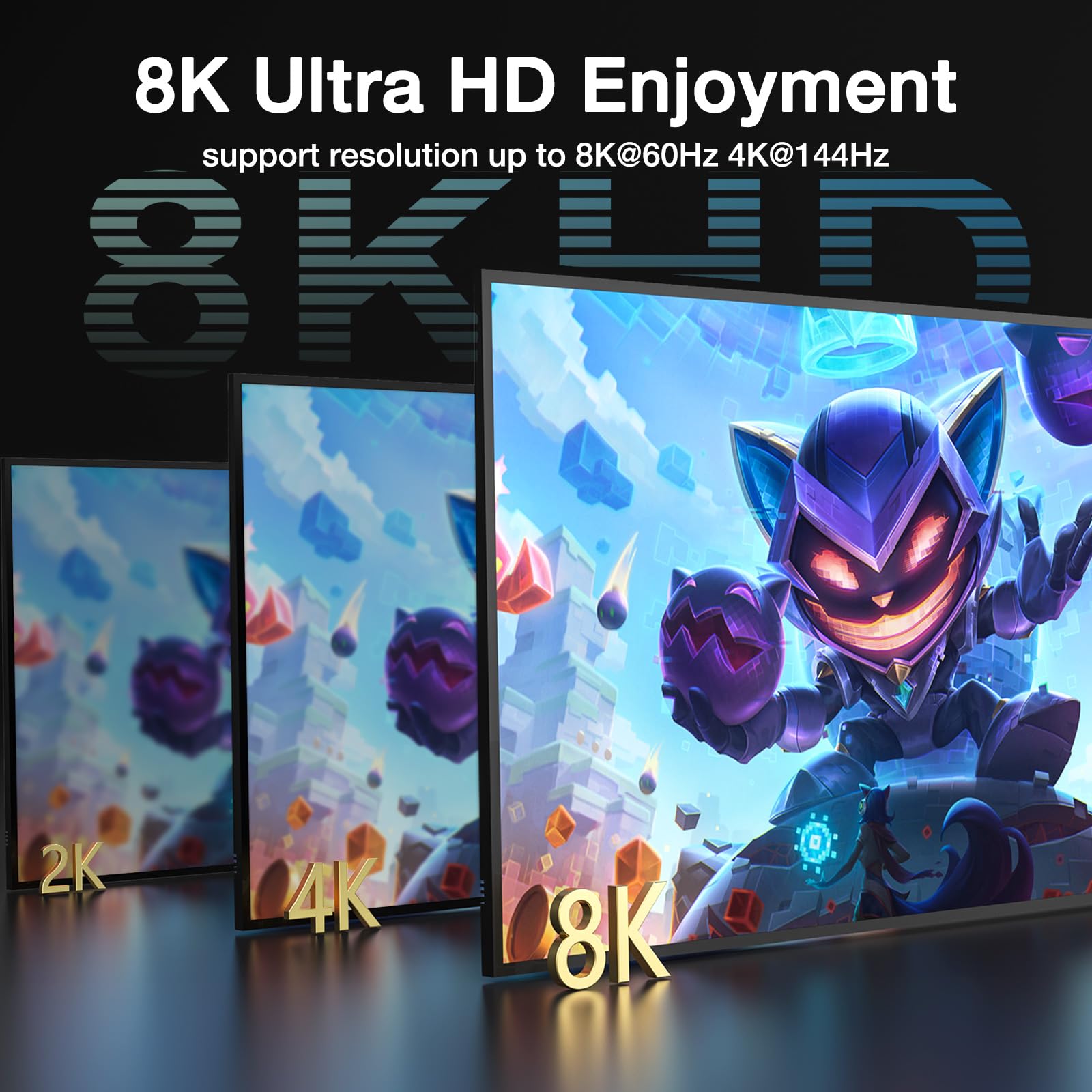 8K Hdmi Kvm Switch 2 Monitors 2 Computers 8K@60Hz 4K@144Hz, Mleeda Usb 3.0 Dual Monitor Kvm Switch For 2 Computer Share 2 Monito