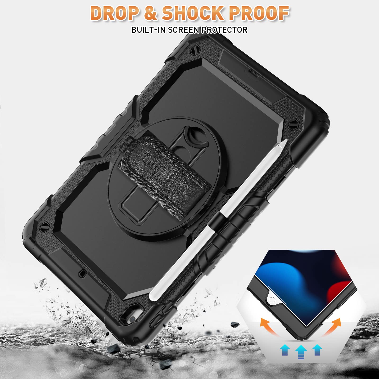 Timecity Case For Ipad 9Th/ 8Th/ 7Th Generation 10.2 Inch (Case For Ipad 9/8/ 7 Gen): With Strong Protection, Screen Protector,