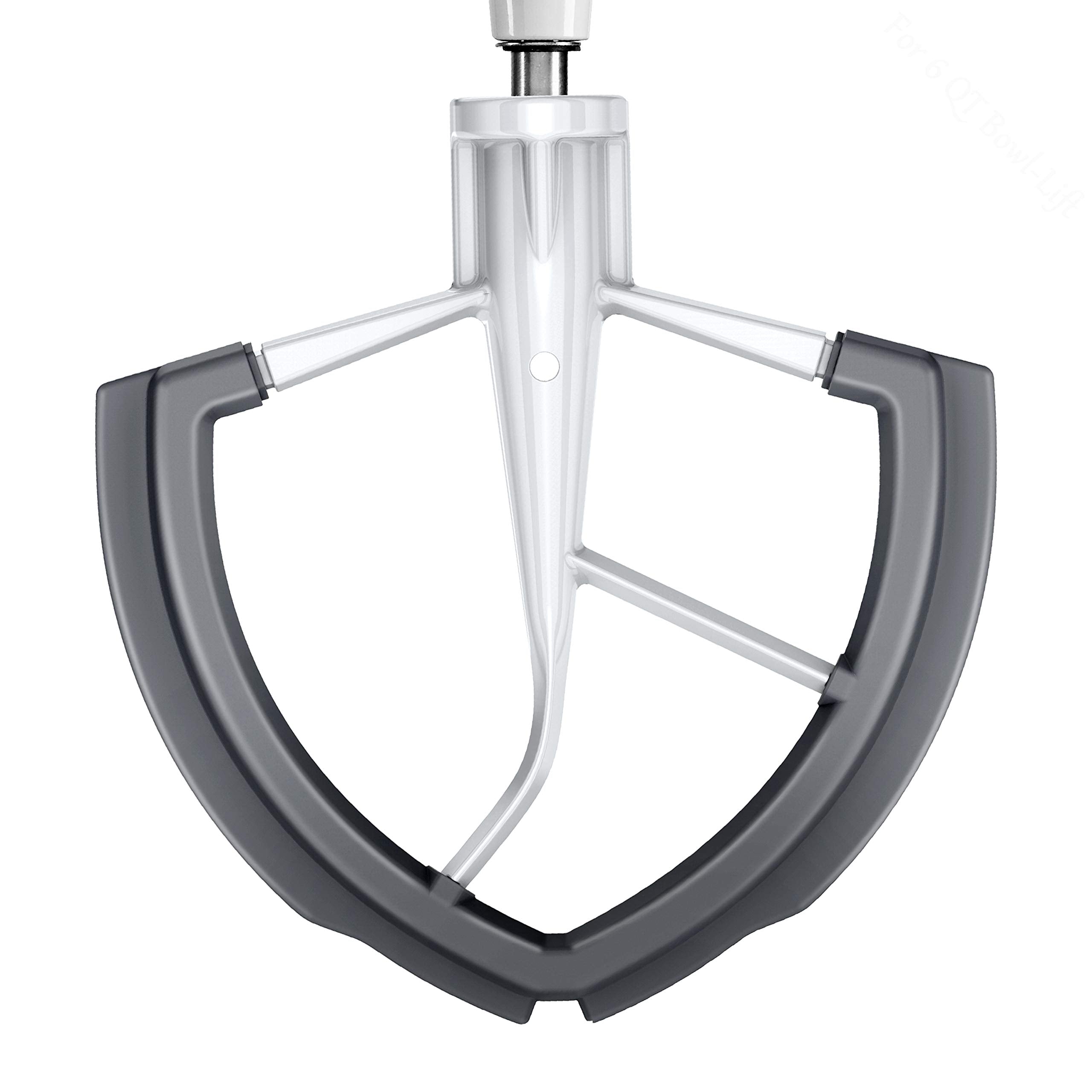 Flex Edge Beater For Kitchenaid 6Qt Bowl Lift Stand Mixer, Beater With Double Silicone Edge, Mixer Paddle, Perfect 6 Quart Bowl 