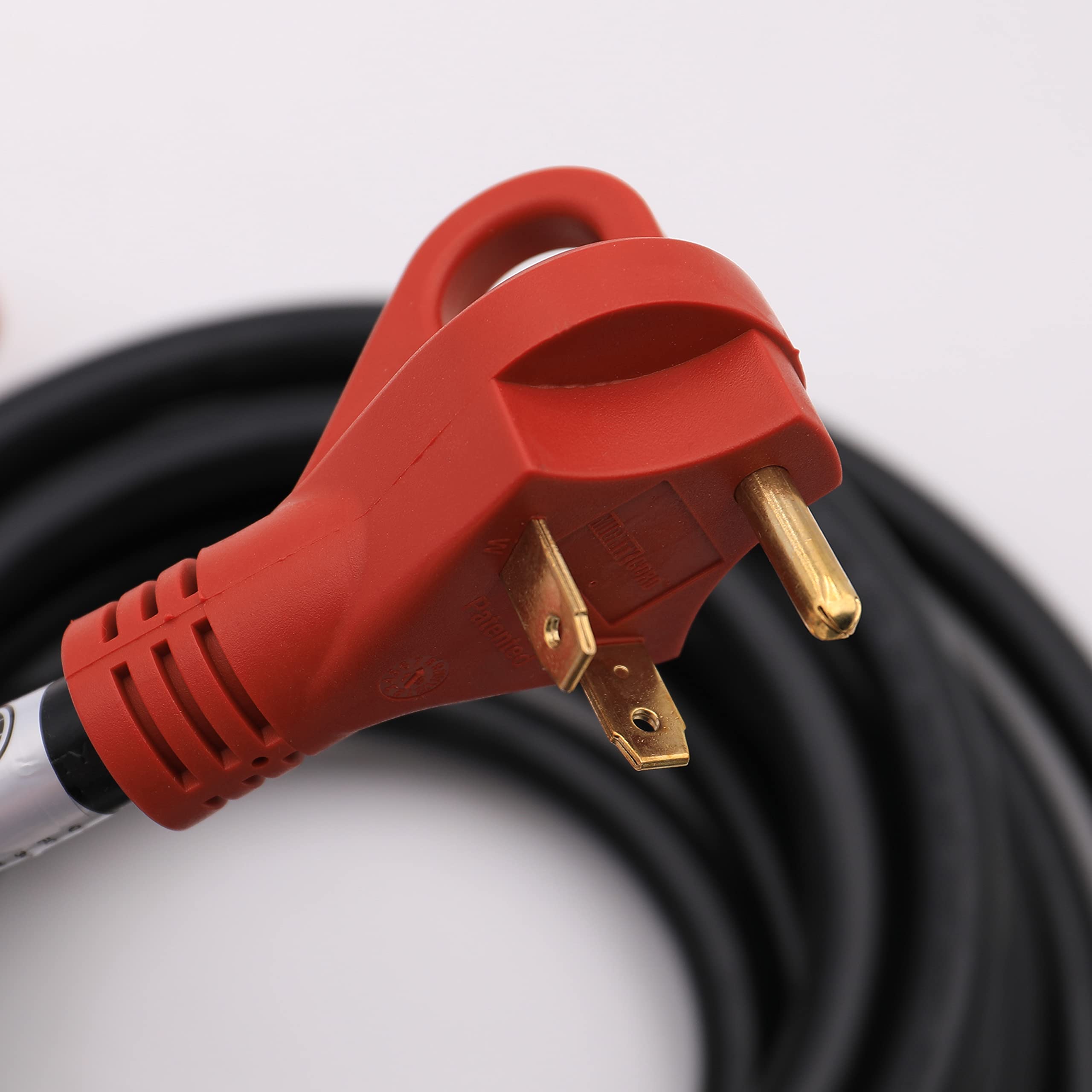 Valterra A10-3050Eh Mighty Cord 30 Amp Extension Cord With Handle - 50, Red