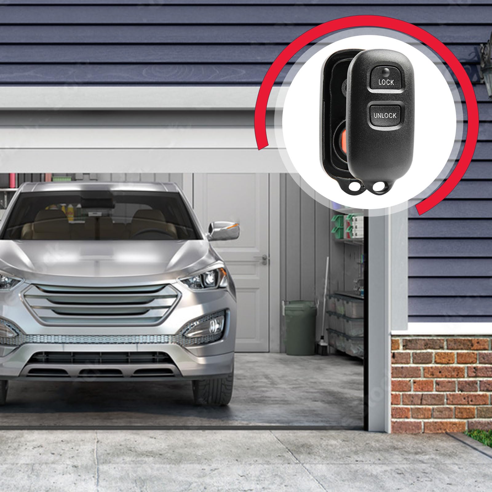 Key Fob Keyless Entry Remote Shell Case & Pad Fits Toyota 1999 2001 Camry / 2003 2008 Corolla / 1998 2003 Sienna / 1999 2003 Sol