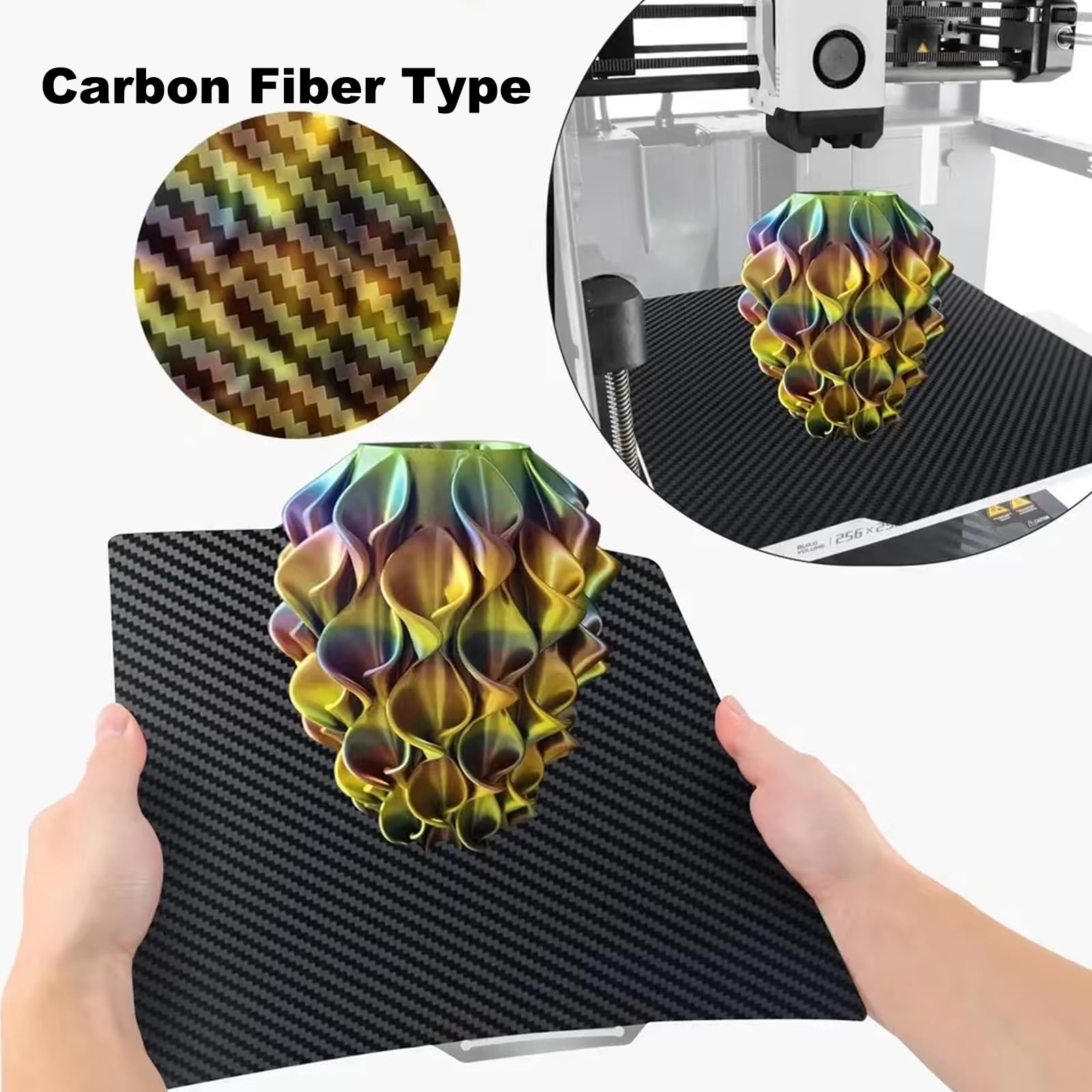 Retuxep Peo Pet Bambu Labs Build Plate For Bambu Lab X1 X1C X1E P1P P1S A1 3D Printer,Smooth Flexible Double Sided Diamond Peo+C