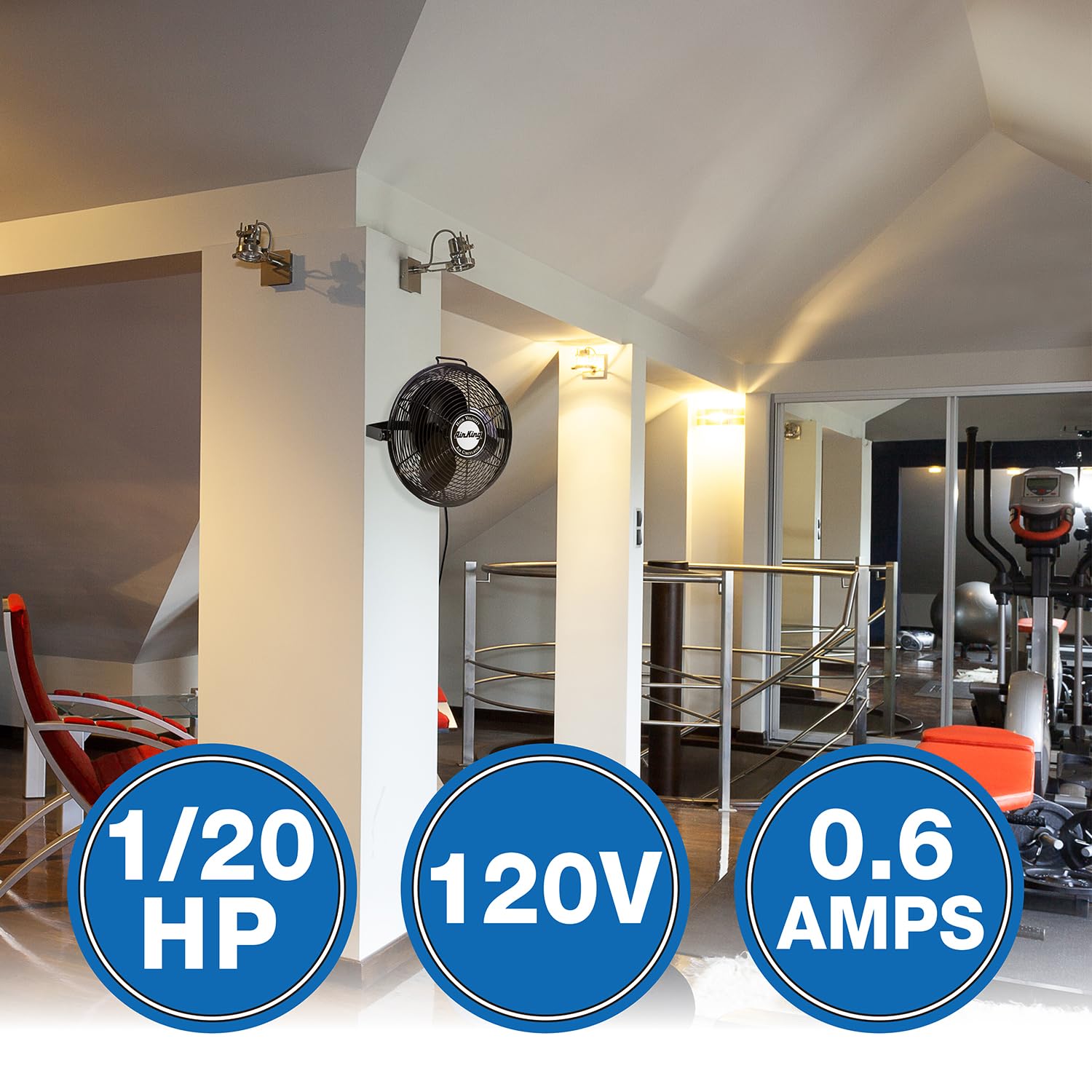 Air King 9314 14 Inch Industrial Grade High Velocity Multi Mount Fan,Black