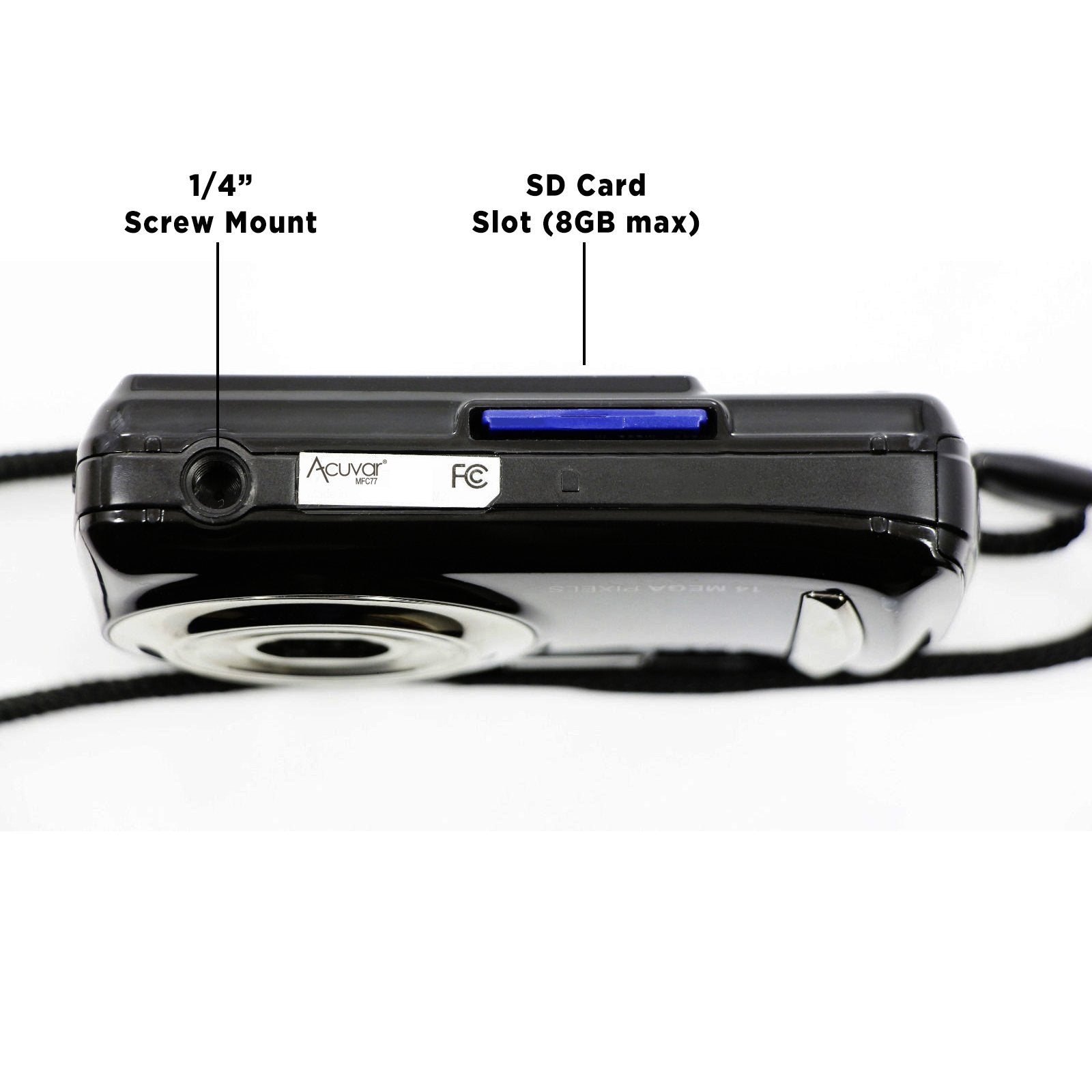 Acuvar 16Mp Megapixel Compact Digital Camera And Video With 2.4 Screen And Usb Cable