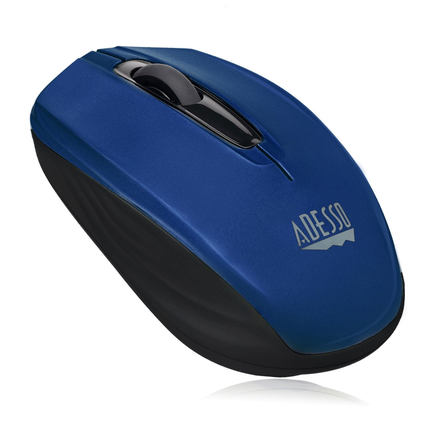 Adesso Imouse S50 Wireless Mini Mouse, 2.4 Ghz Frequency/33 Ft Wireless Range, Left/Right Hand Use, Blue