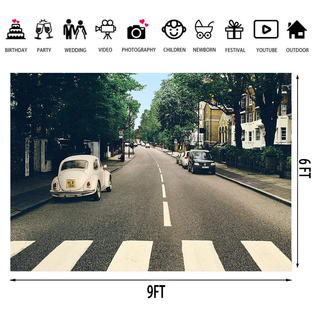 Sscsts Music Band Backdrop For Photography, 9X6Ft / 2.7X1.8M, Street Background, Party Decor Supplies Photo Shooting Props Bjzyst43