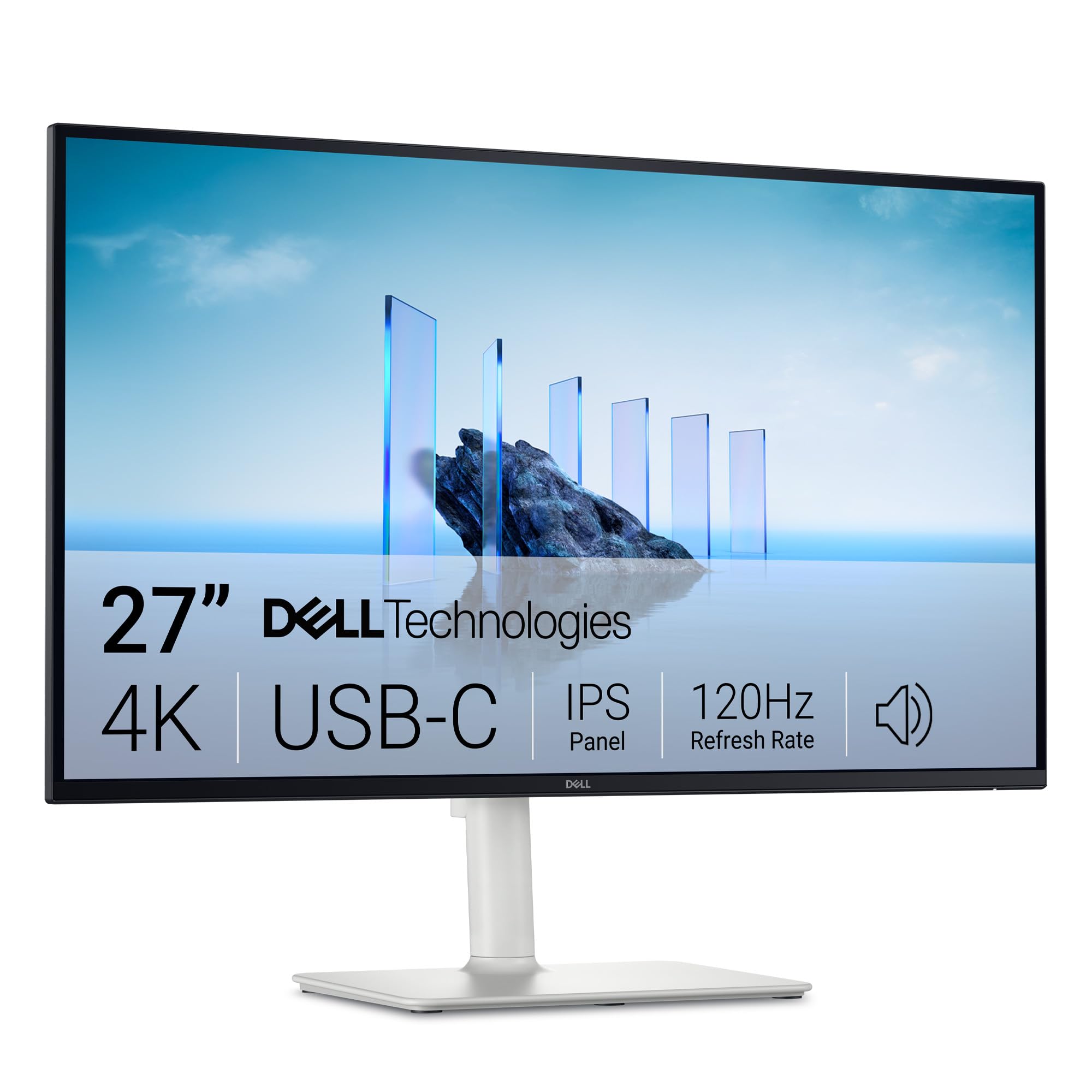 Dell 27 Plus 4K USB-C Monitor - S2725QC - 27-inch 4K (3840 x 2160) 120Hz 16:9 Display, AMD FreeSync Premium, sRGB 99%, Integrate