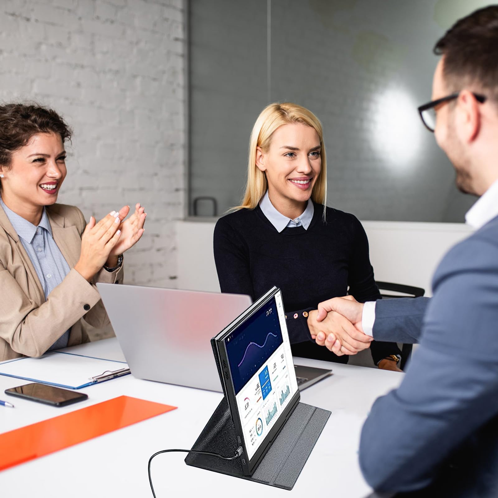 Moonka 10.5Inch Portable Monitor 1920X1280P Fhd Ips Screen Usb C Laptop Monitor Second External Monitor For Laptop,Pc,Mac Phone,