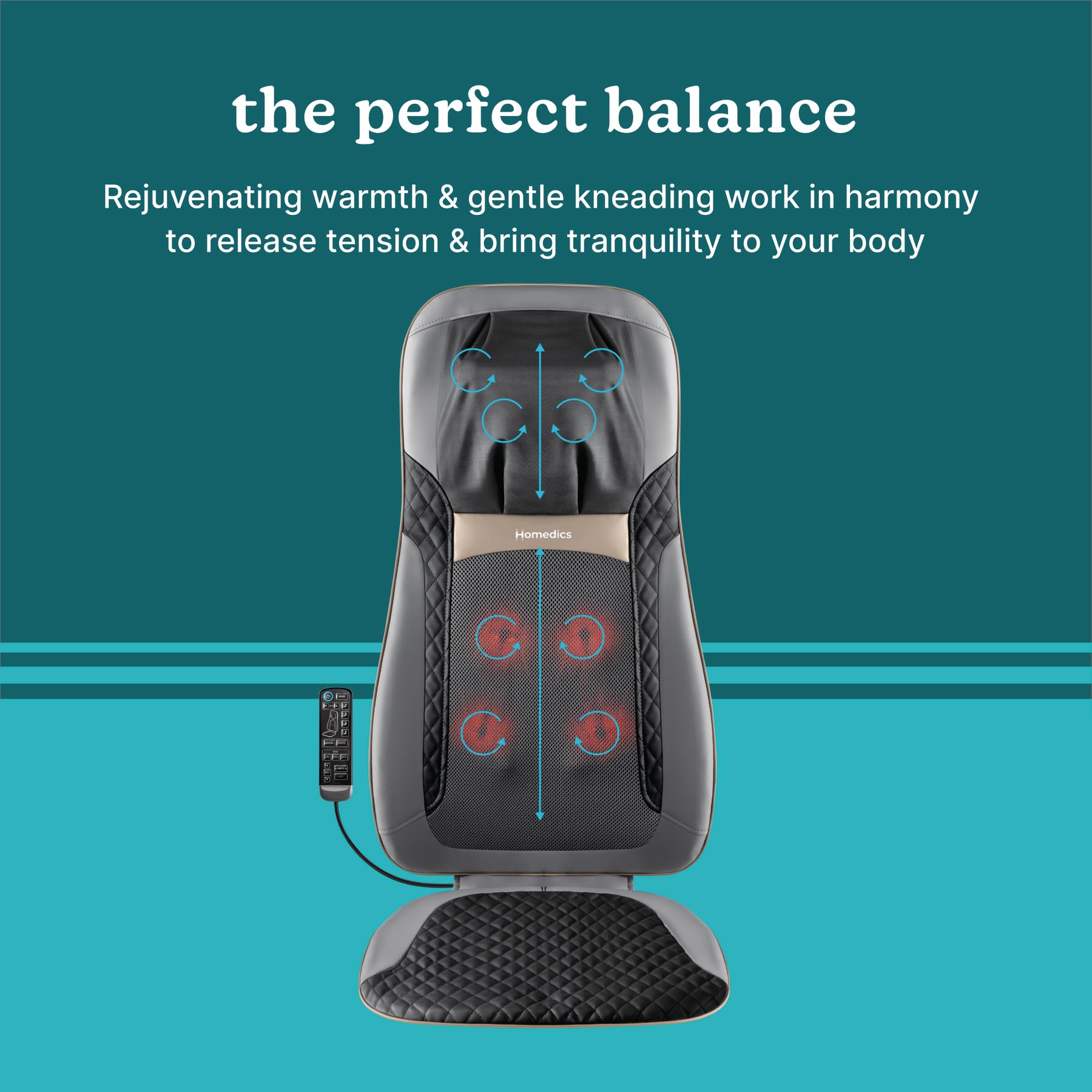 Homedics Back Massager With Heat, Shiatsu Elite Ii Heated Neck And Back Massage Cushion. 3 Different Massage Styles And 3 Massag