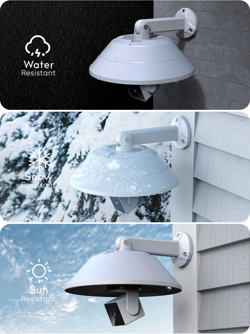 Gcioii Wall Mount And Weatherproof Protective Cover For Wyze Cam Pan V3/V2/V1, Blink Mini Pan Tilt, Eufy Cam E220, Kasa Indoor P