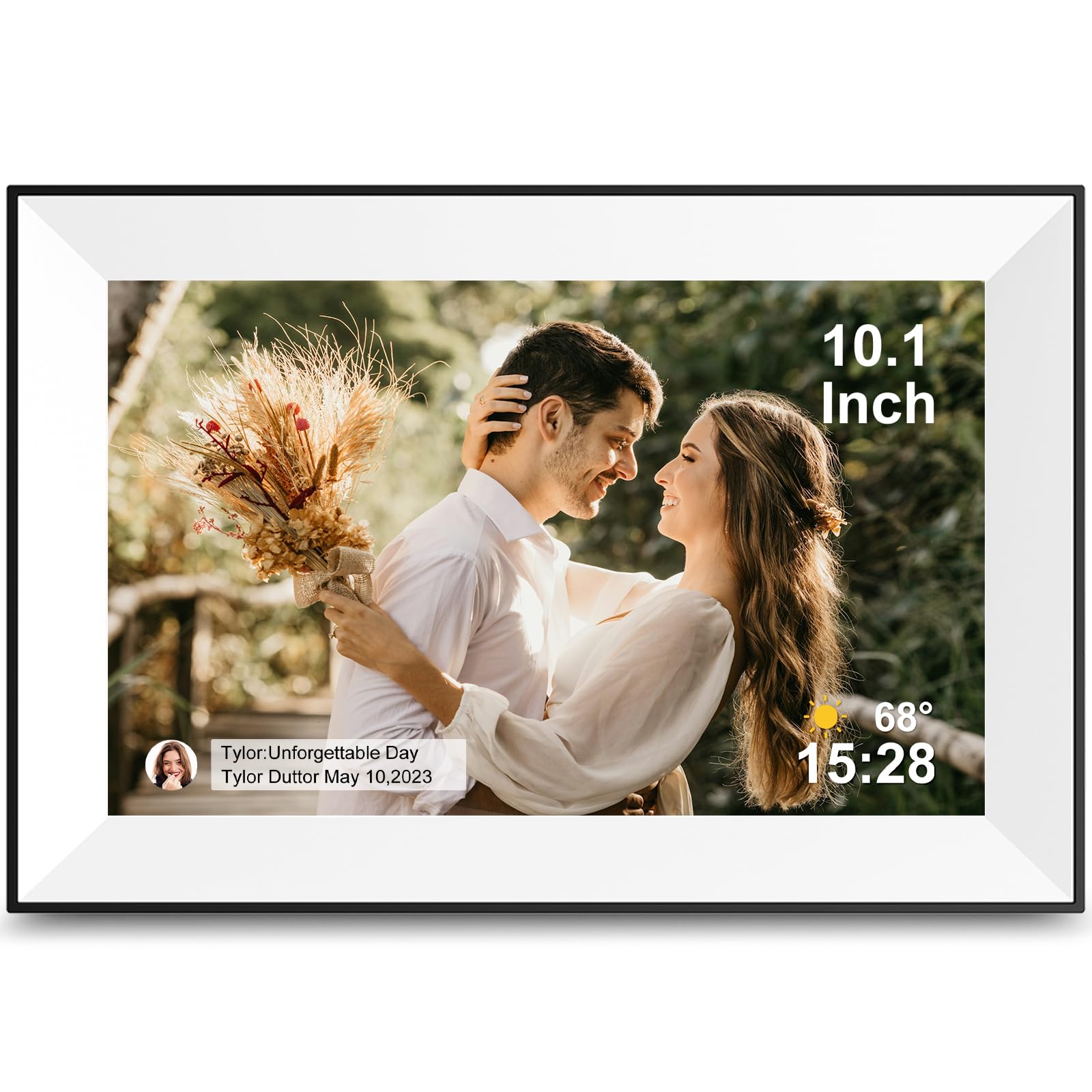 10.1 Inch Wifi Digital Picture Frame,Digital Photo Frame Load Picture And Video From Phone To Electronic Picture Frame, Sd Card,