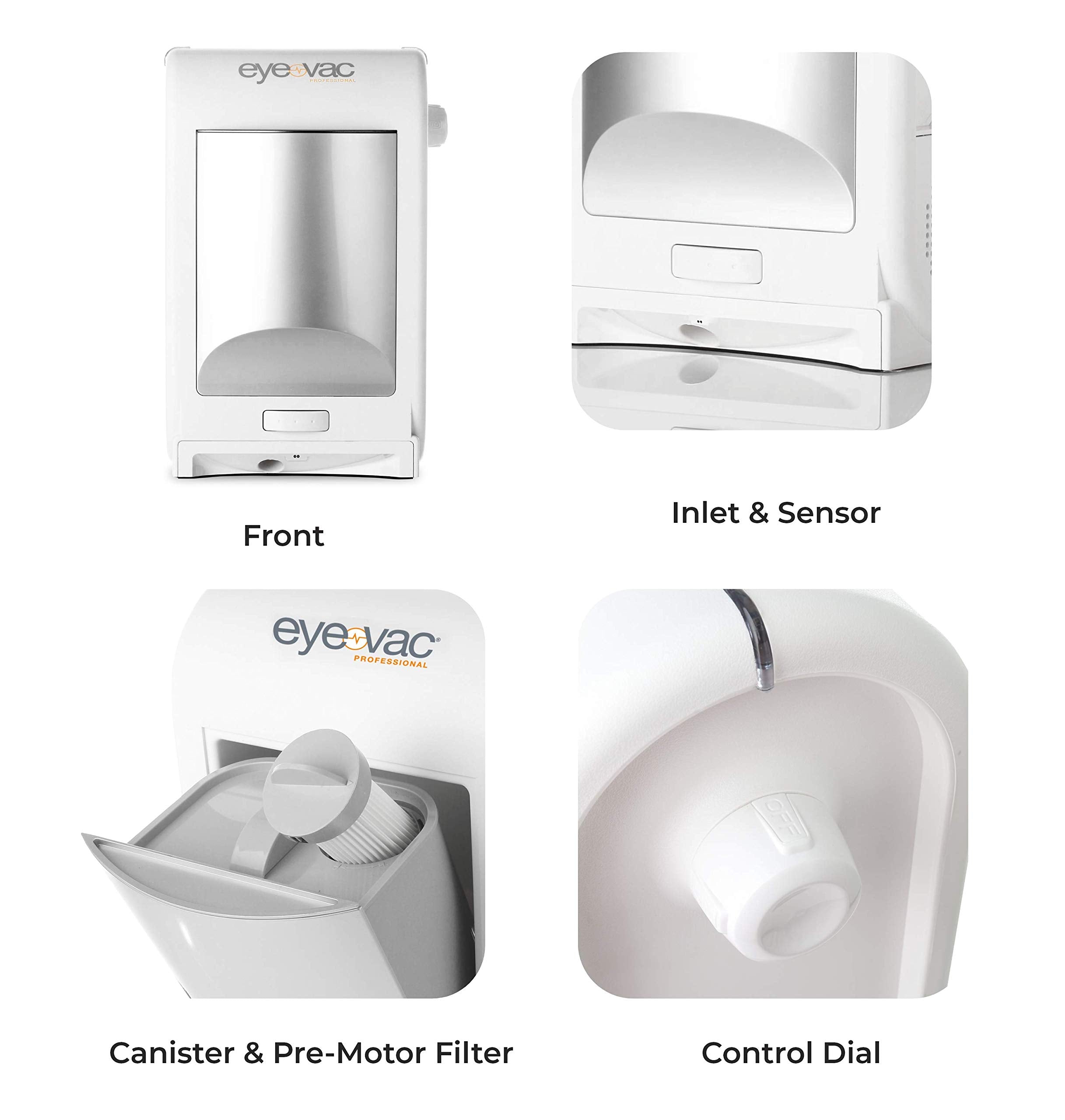 Eyevac Pro Touchless Vacuum Automatic Dustpan   Ultra Fast & Powerful   Great For Sweeping Salon Pet Hair Food Dirt Kitchen, Cor