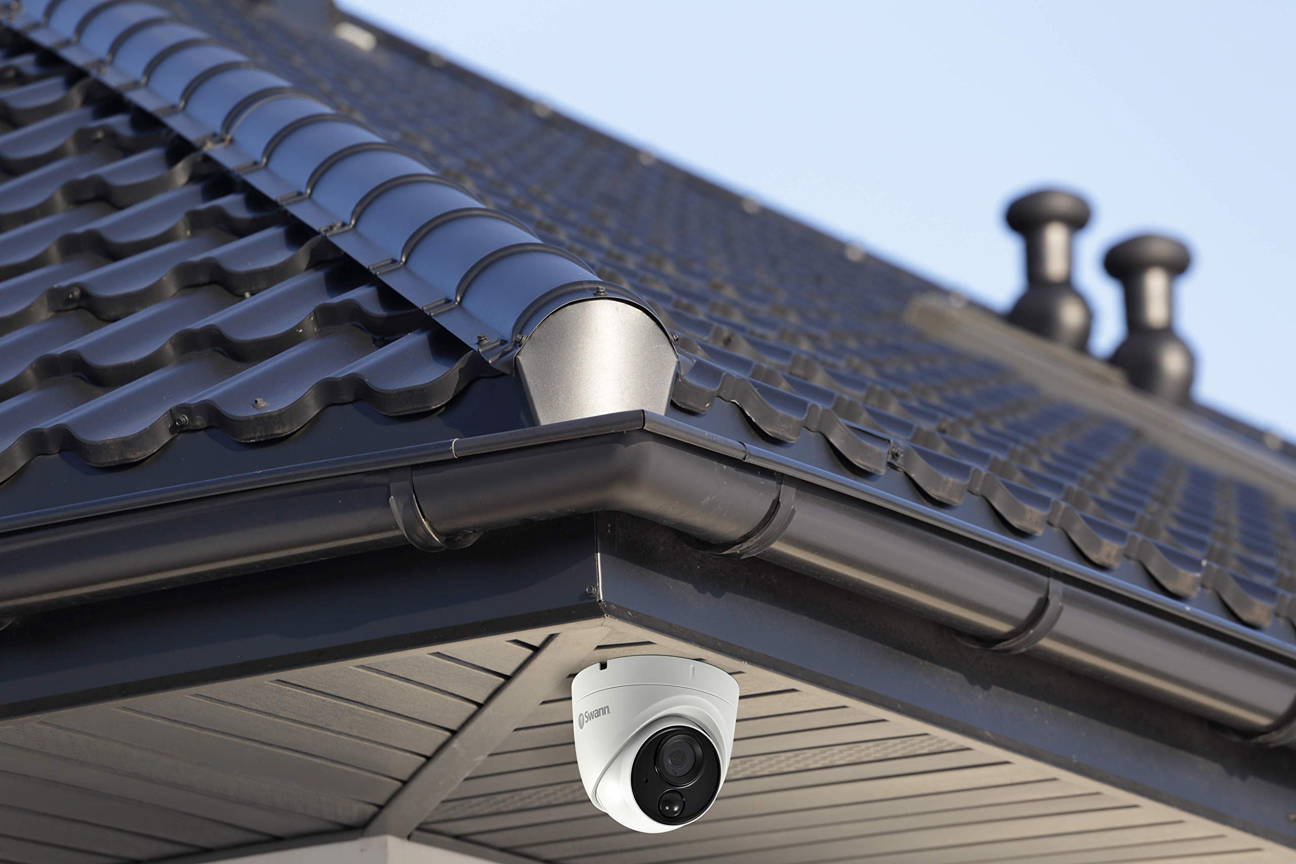 Swann Pir Dome Security Camera, 4K Ultra Hd Surveillance Cam W/Night Vision, Indoor/Outdoor, Heat & Motion Sensing, Add To Dvr,