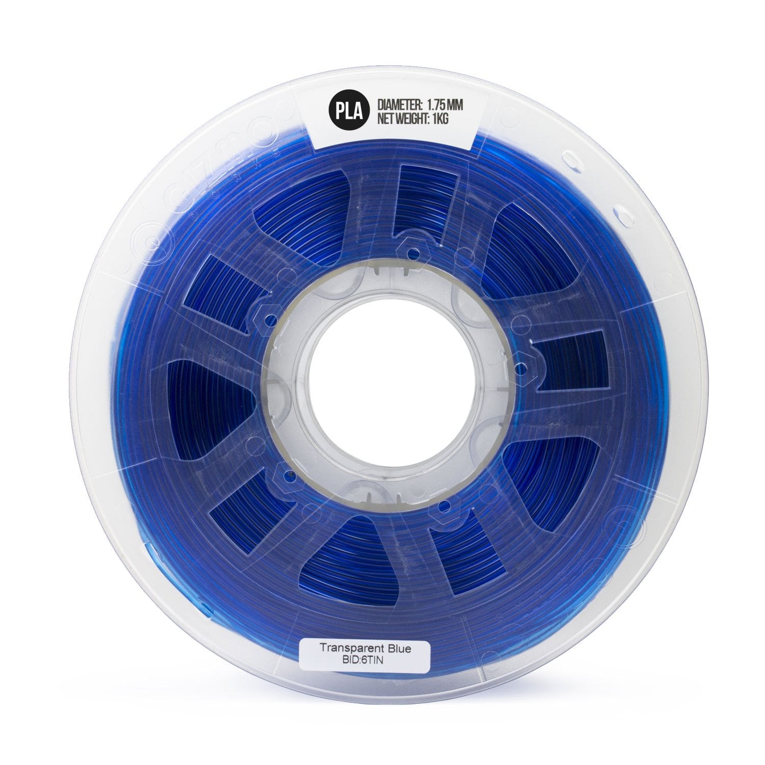 Gizmo Dorks 3Mm (2.85Mm) Pla Filament 1Kg / 2.2Lb For 3D Printers, Translucent Blue
