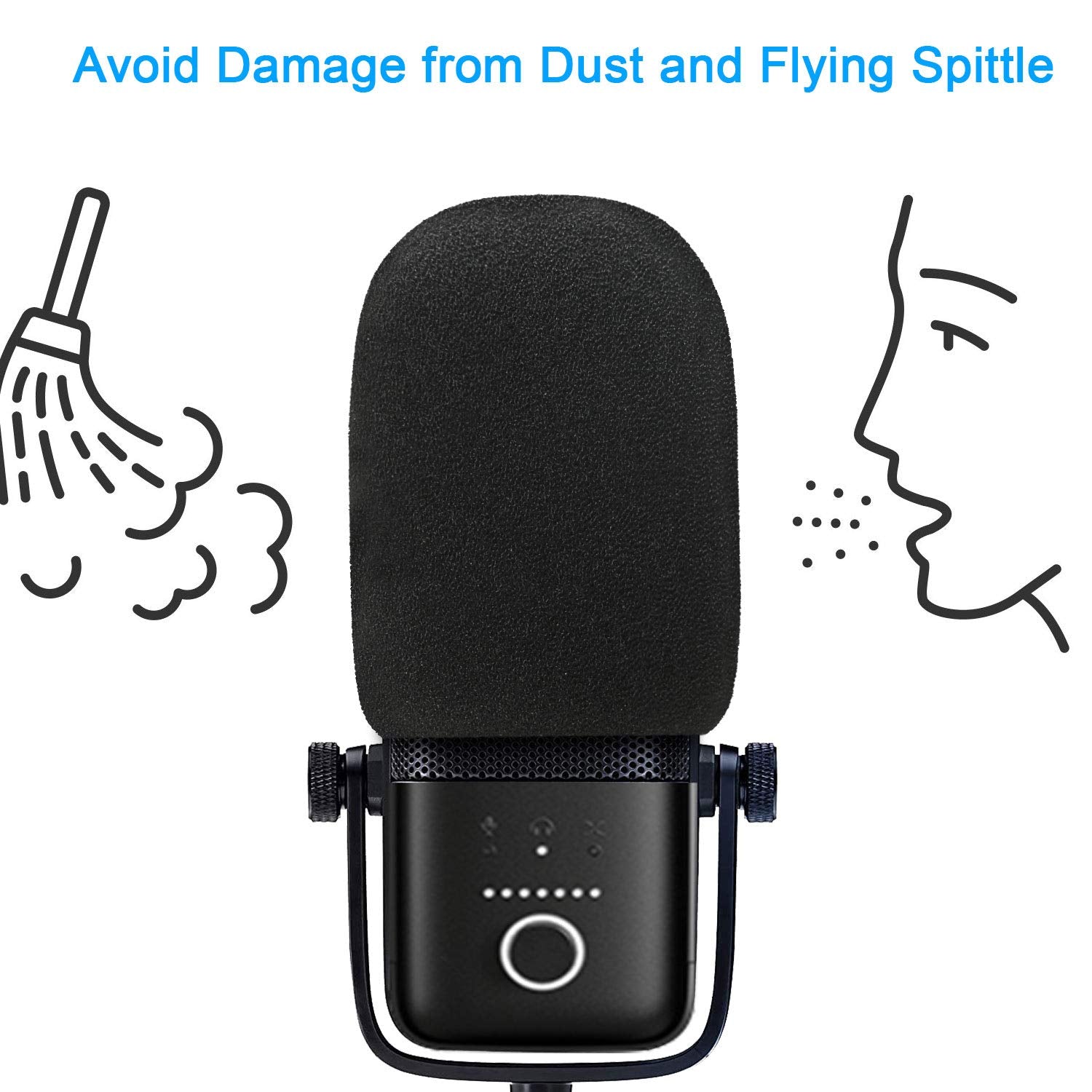 Wave 3 Pop Filter   Professional Mic Windscreen Foam Cover Compatible With Elgato Wave Usb Condenser Microphone To Reduce