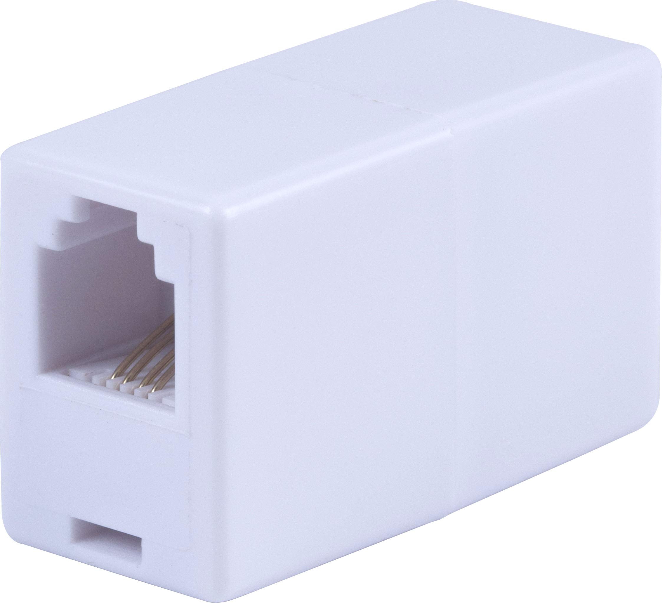 Power Gear In Line Coupler, Ideal For Telephones, Answering Machines, Modems, Fax Machines, Caller Id Display, White, 76190