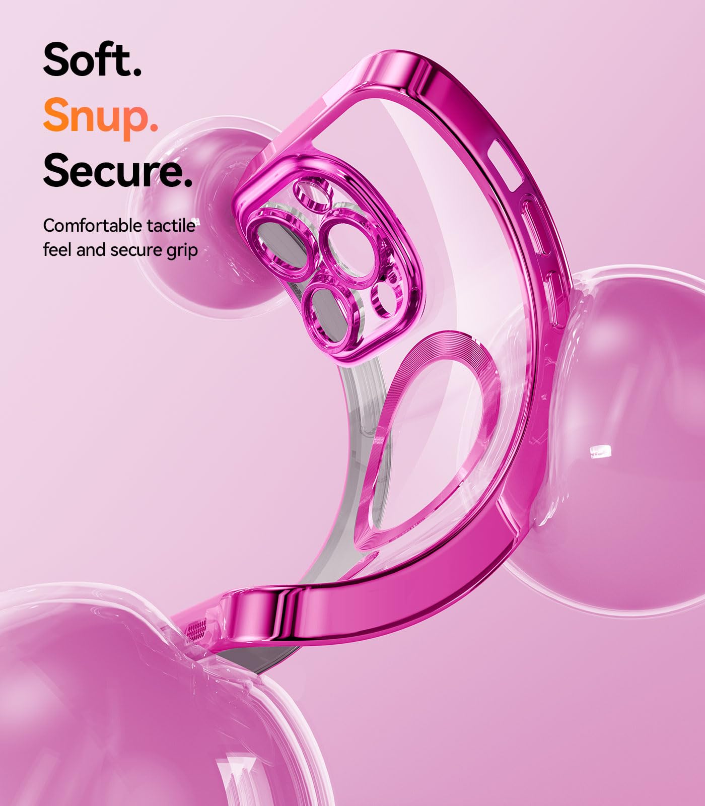 Meifigno Candy Mag Series Case Designed For Iphone 14 Pro Max, [Compatible With Magsafe][Glitter Card & Wrist Strap] Full Camera