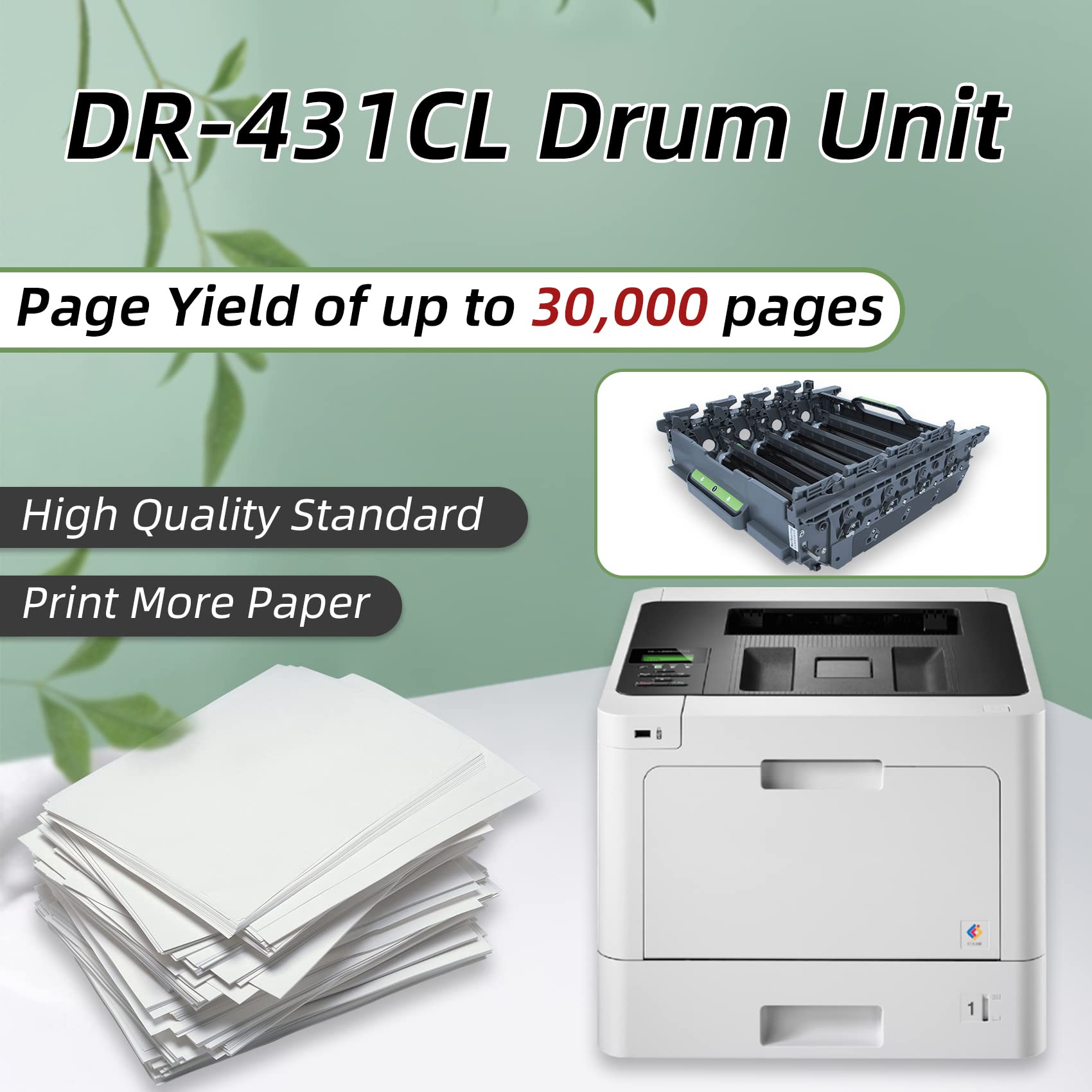 Dr431Cl Drum Unit Replacement Compatible With Brother Printer Hl L8260Cdw Hl L8360Cdw Hl L8360Cdwt Hl L8360Cdwmt Mfc L8610Cdw Mf