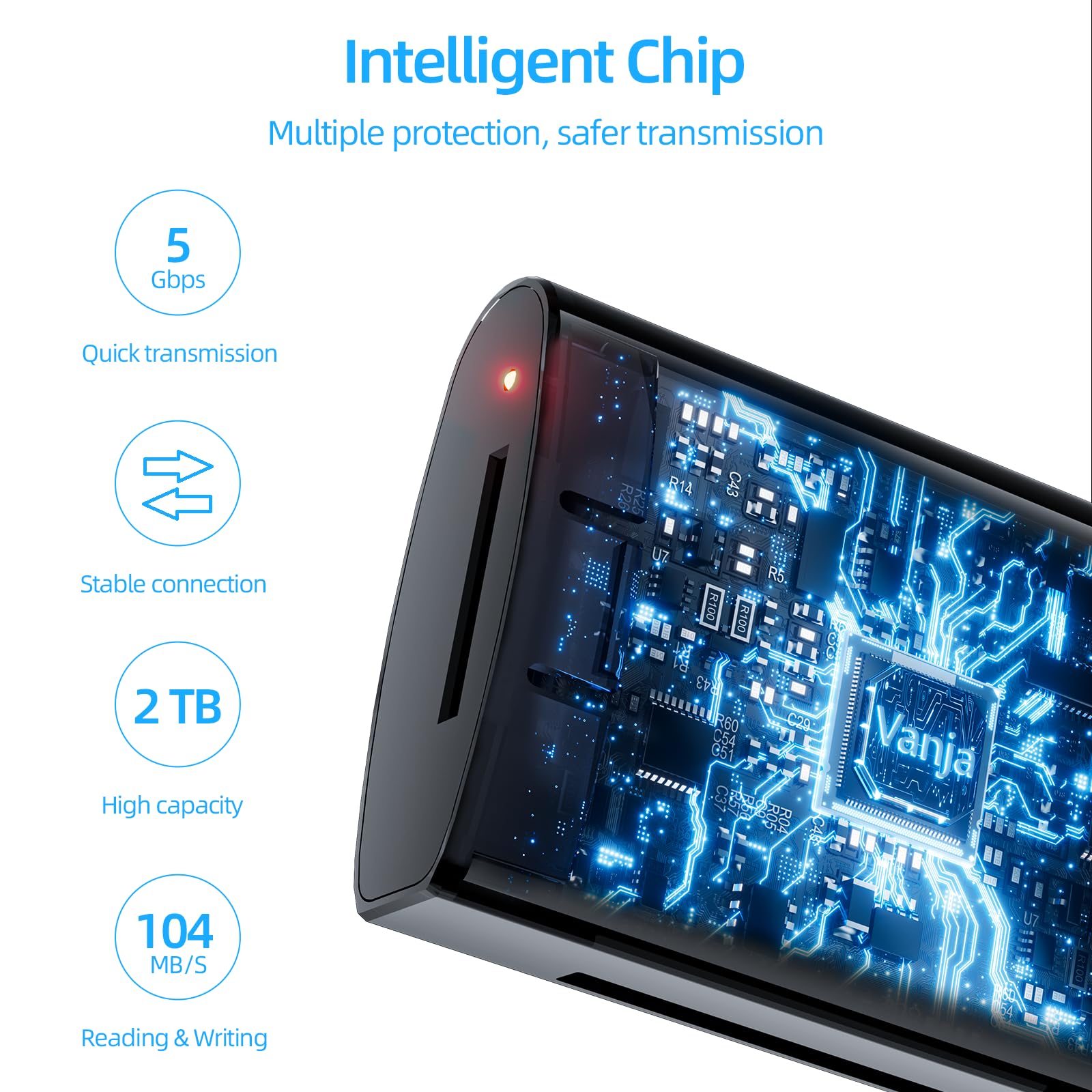 Usb Sd Card Reader, Usb 3.0 Micro Sd Card Adapter, Sd Card To Usb Adapter, Memory Card Reader, Vanja Sd Reader For Sd/Tf/Micro S