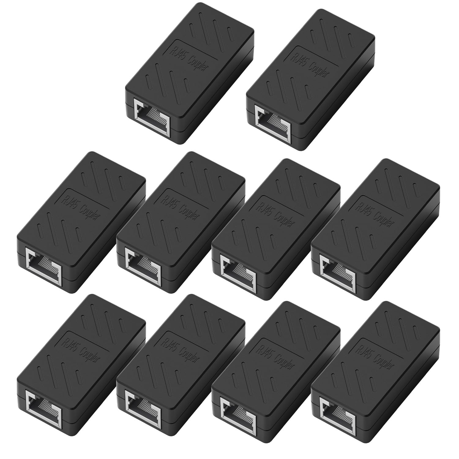 Y.D.F Ethernet Cable Extender, Rj45 Coupler, Extender Connector   Ethernet Coupler Female To Female (Black 10 Pack)