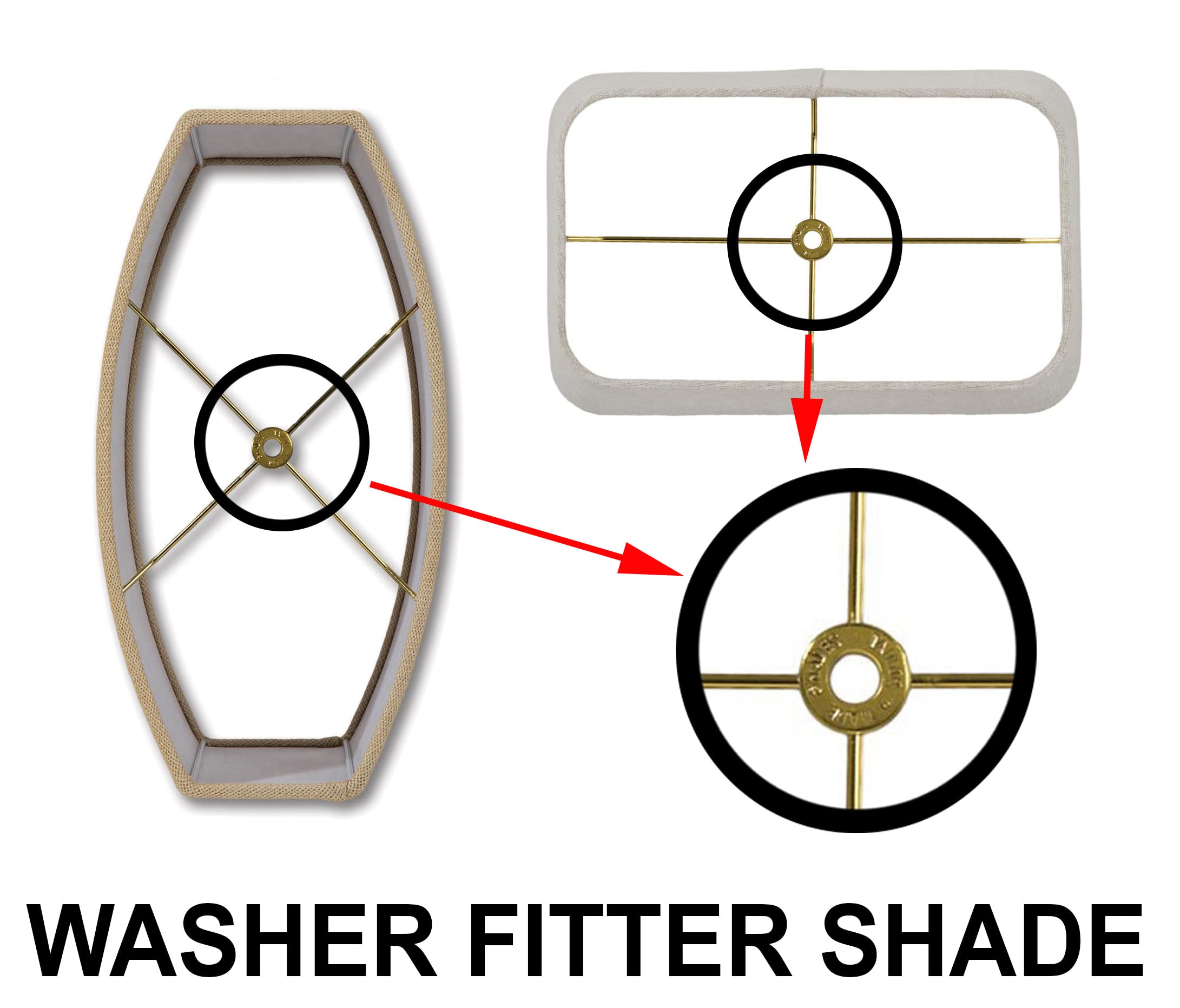 B&P Lamp 5 Inch Heavy Duty Lamp Harp, Antique Brass Finish