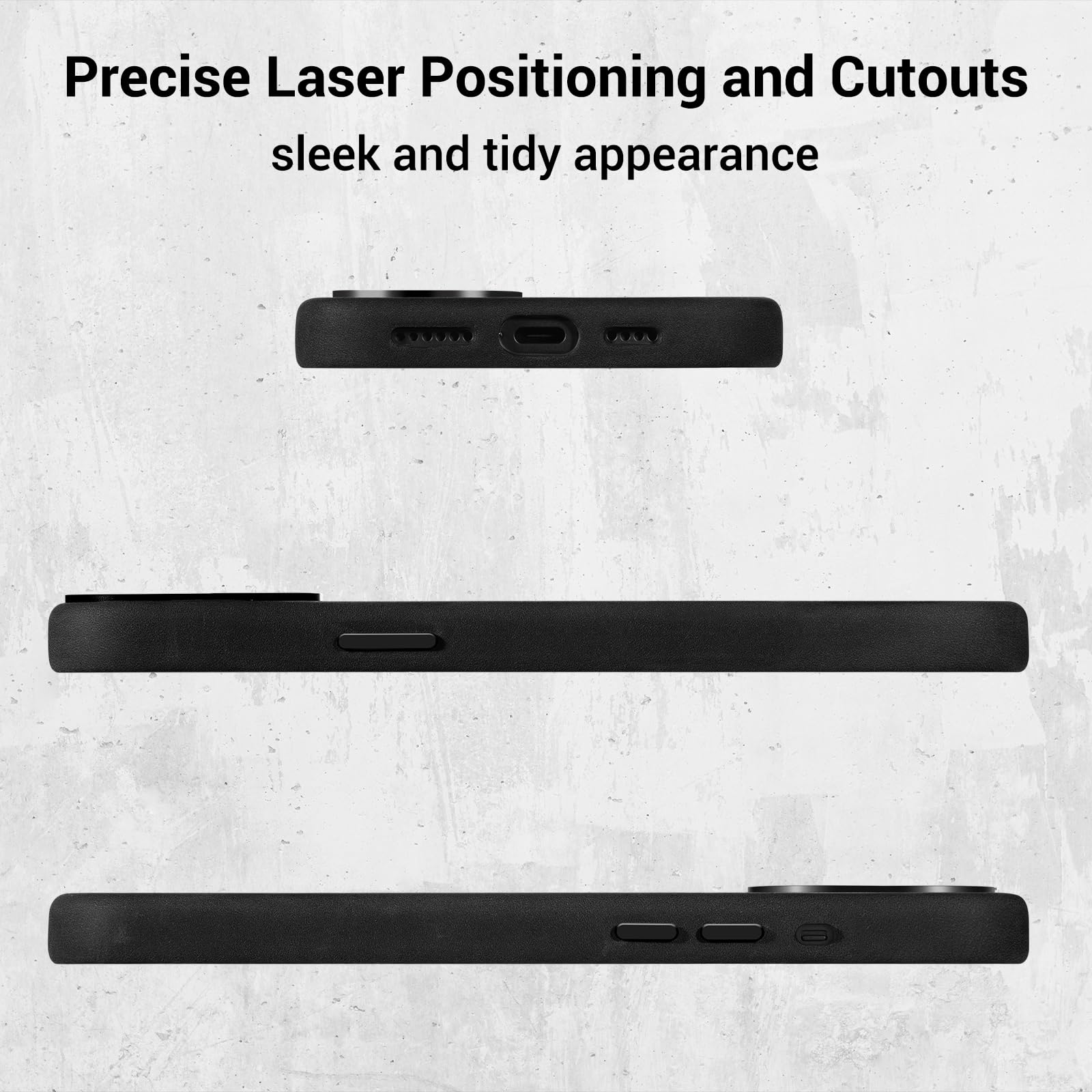 Belemay Compatible With Iphone 13 Pro Leather Case With Magsafe, Vintage Premium Crazy Horse Leather, Rich Patina, Comfortable G