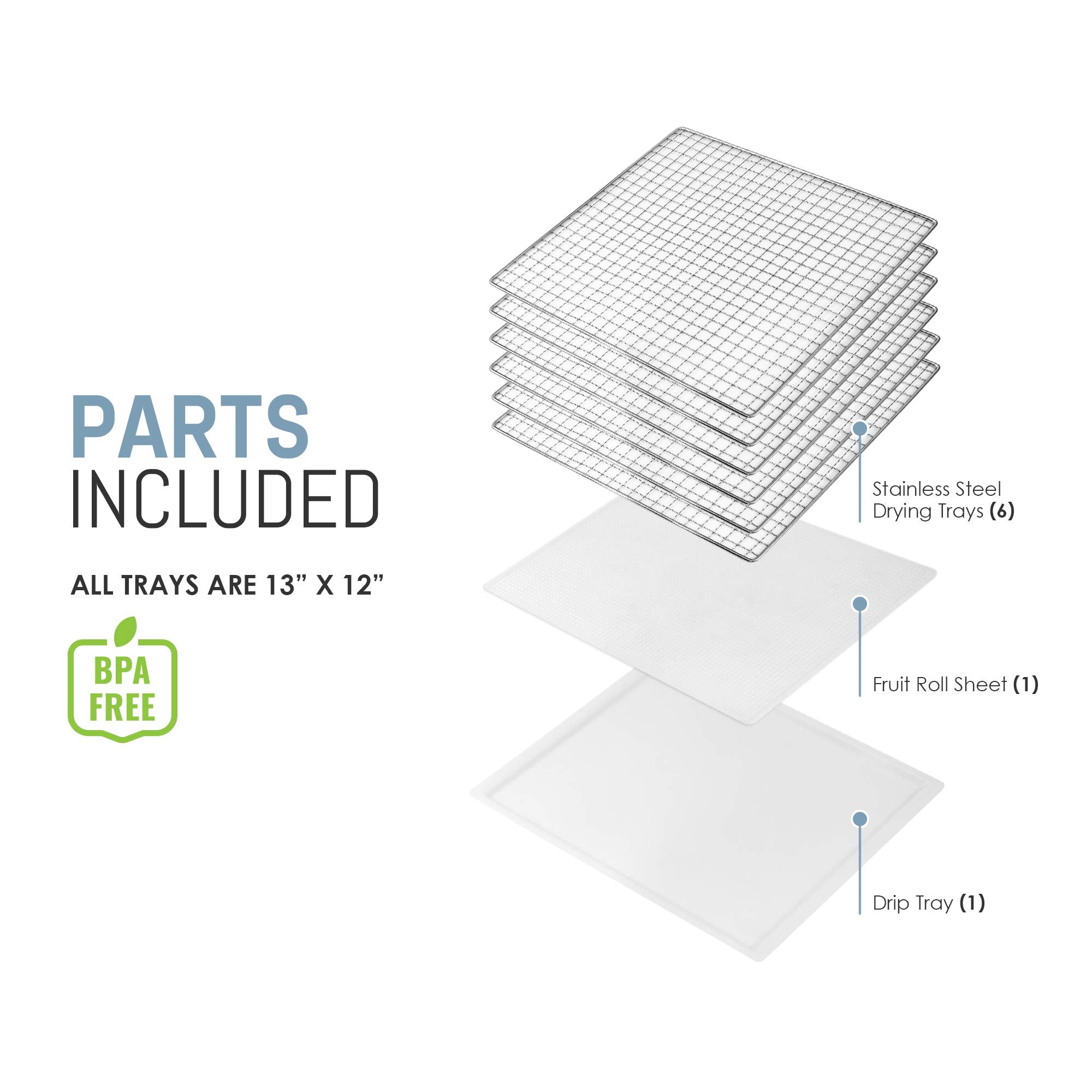 Elite Gourmet Efd 313B Programmable Food Dehydrator, Food Dehydrator, Adjustable Temperature Controls, Jerky Herbs Fruit Veggies