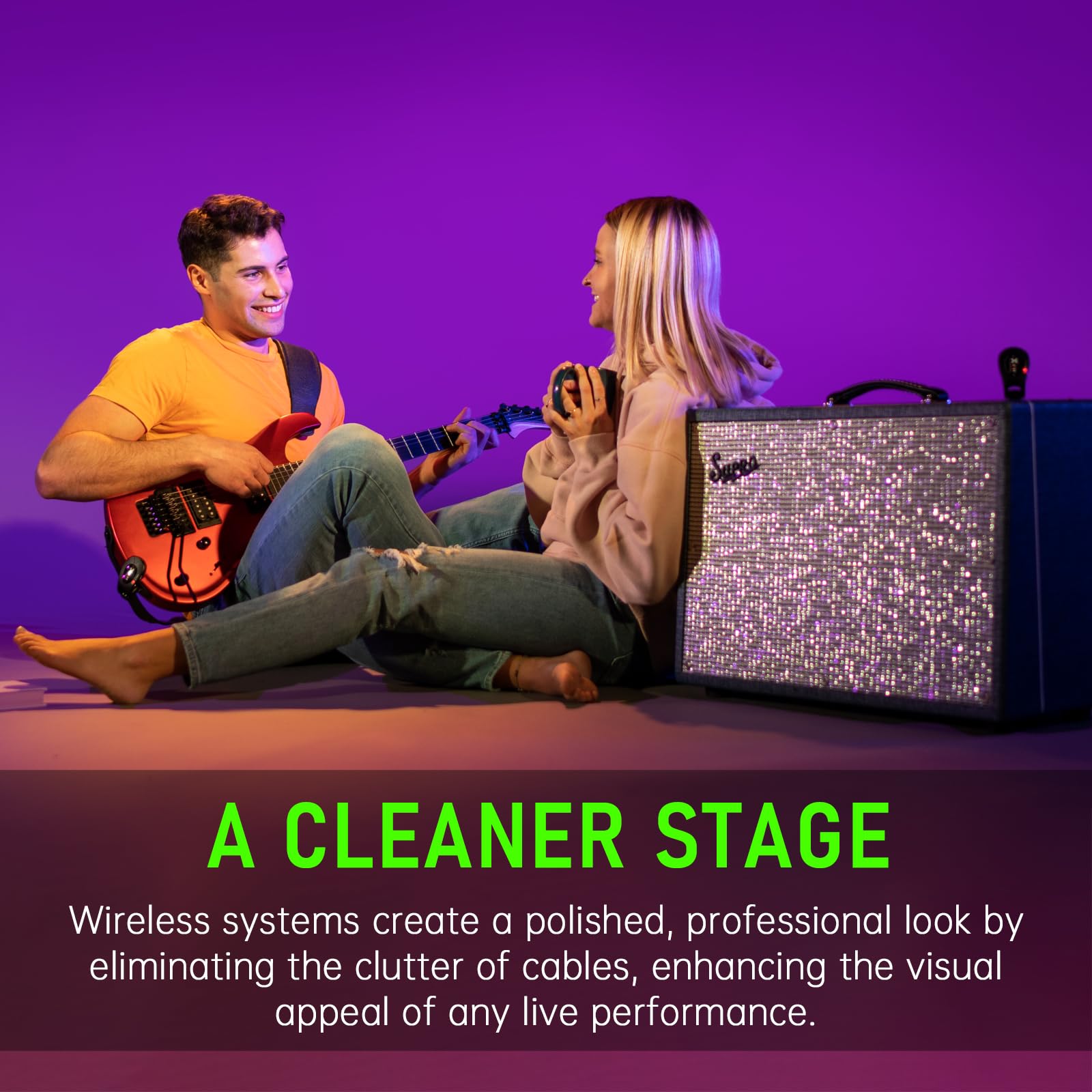 Xvive U2 Wireless Guitar System 3 Tone Sunburst 2.4Ghz Guitar Wireless Transmitter And Receiver For Electric Guitar Bass Violin