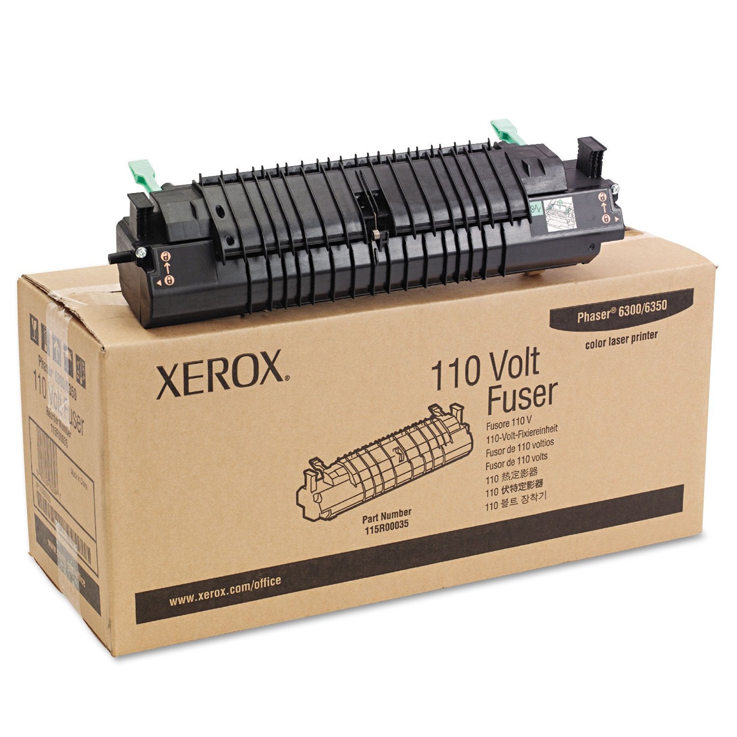 Xerox 115R00035 Phaser 6300 6350 Fuser Unit (110 Volt) In Retail Packaging