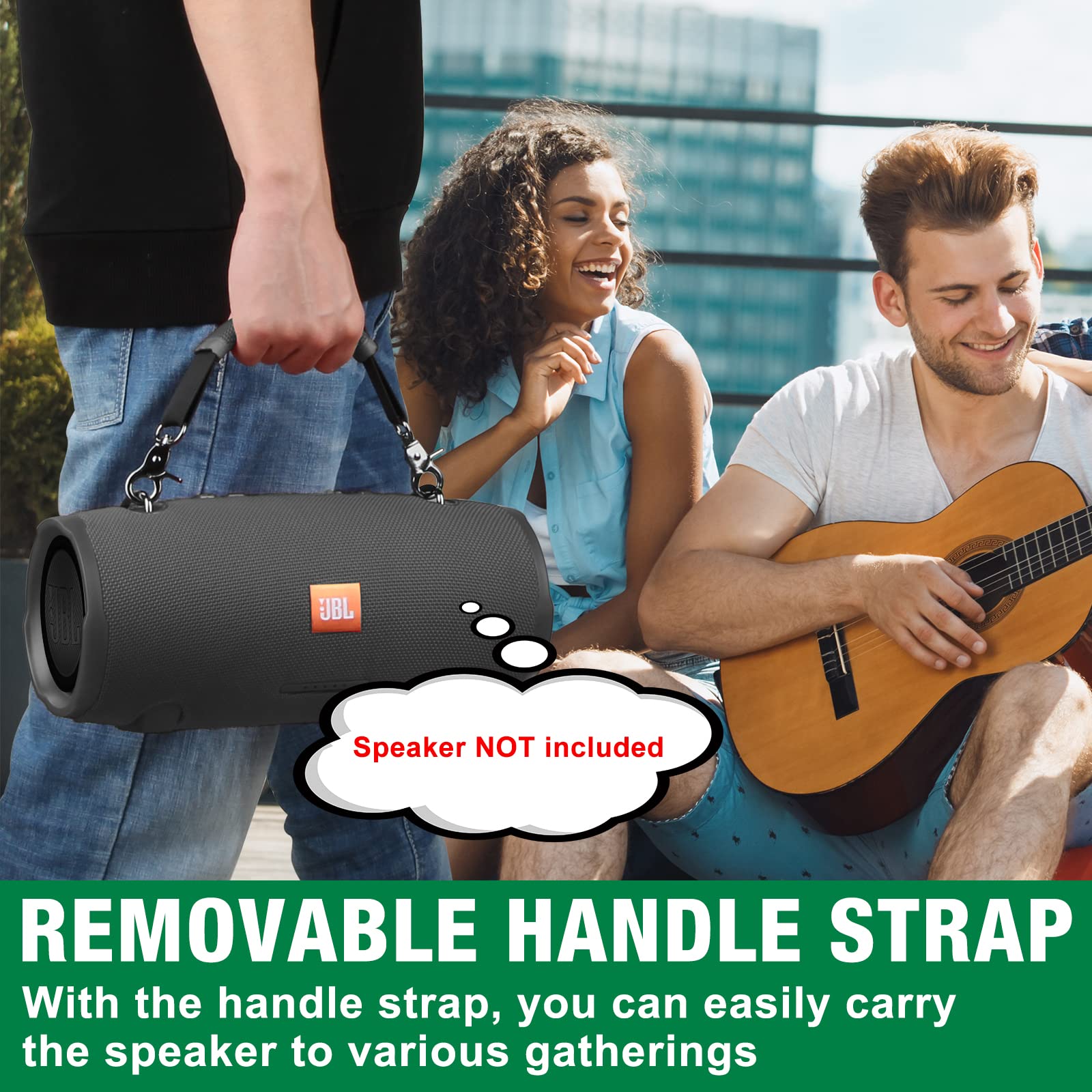 Desing Wish Removable Speaker Handle Strap Compatible With Jbl Xtreme/Xtreme 2/ Xtreme 3/ W King X10/ Zealot S67 Outdoor Travel