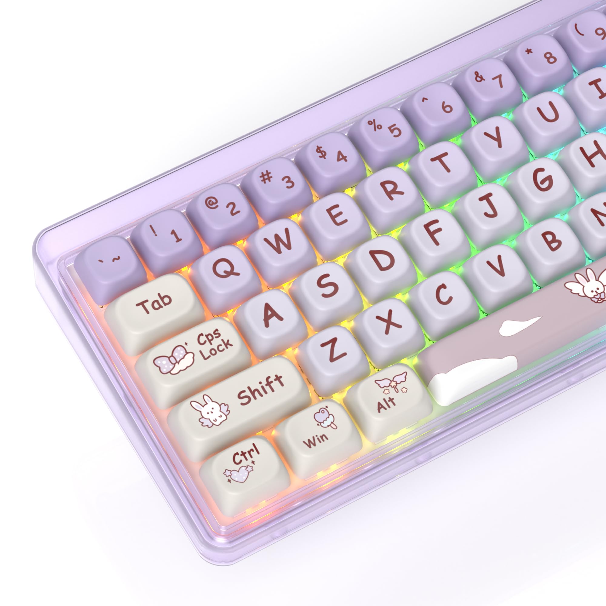 Itastatur Keycaps 60 Percent Pbt 139 Key Keycaps, Dye Sublimation Cute Keycaps Moa Profile Custom Keycaps For Cherry Mx Switches