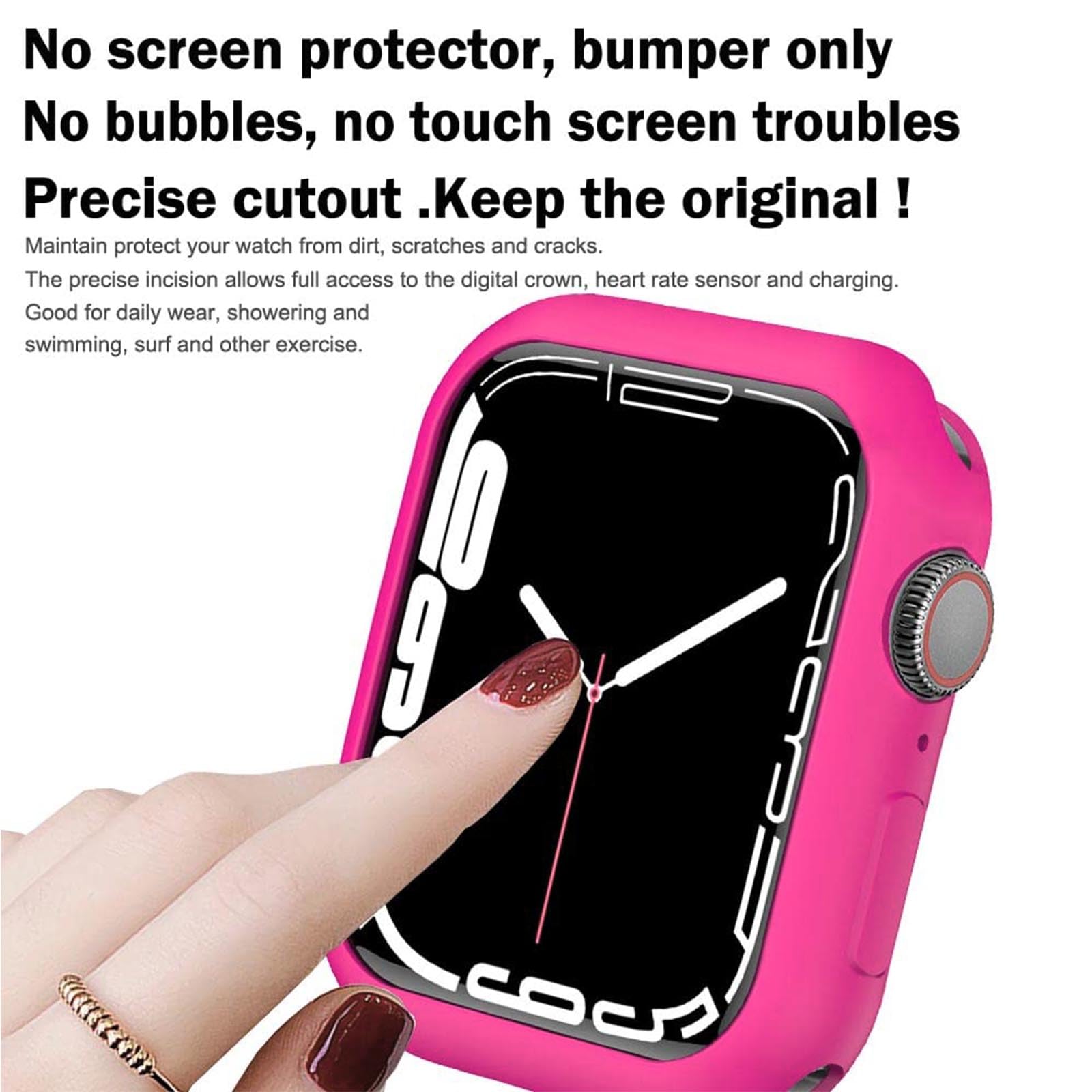 Botomall Compatible With Apple Watch Bumper Case 41Mm Series 9 Series 8 Series 7 Soft Flexible Tpu Thin Lightweight Protective C