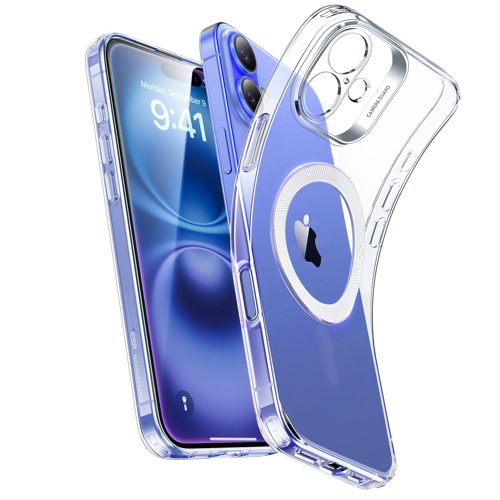 ESR for iPhone 16 Plus Case, Compatible with MagSafe, Camera Protection, Shockproof Thin Cover, Resists Yellowing and Scratches,