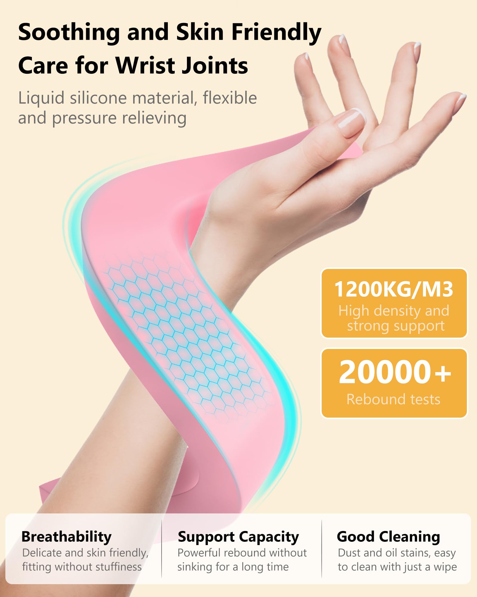 Pink Laptop Stand For Desk,Laptop Stand With Wrist Support,Computer Stand For Laptop,Ventilated Ergonomic Laptop Stand With Wris