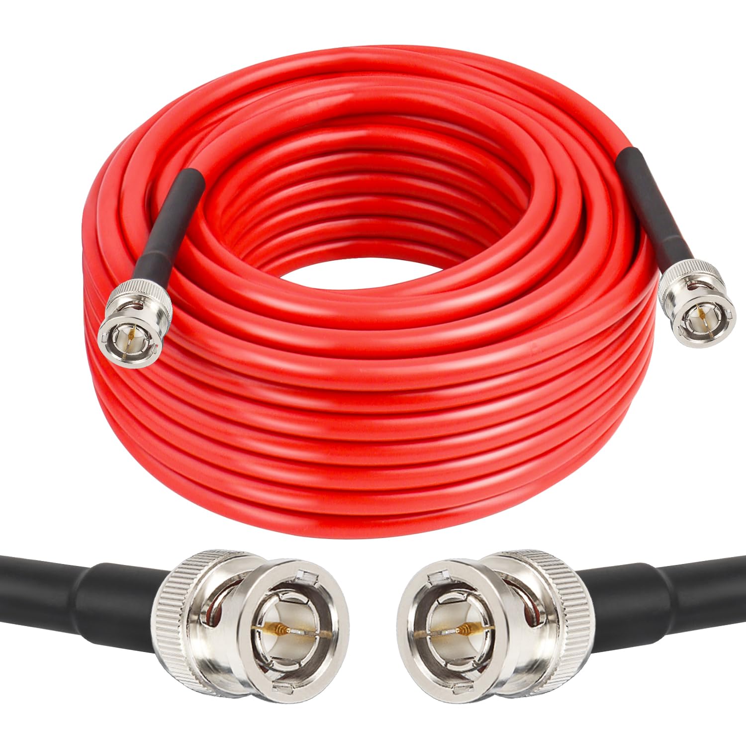 Xrds  Rf 12G Sdi Cable 50Ft, Sdi Video Cable 3G/6G/12G 75Ohm Rg6 Bnc Cable Supports Hd Sdi/3G/6G Sdi/4K For Video Security Camer