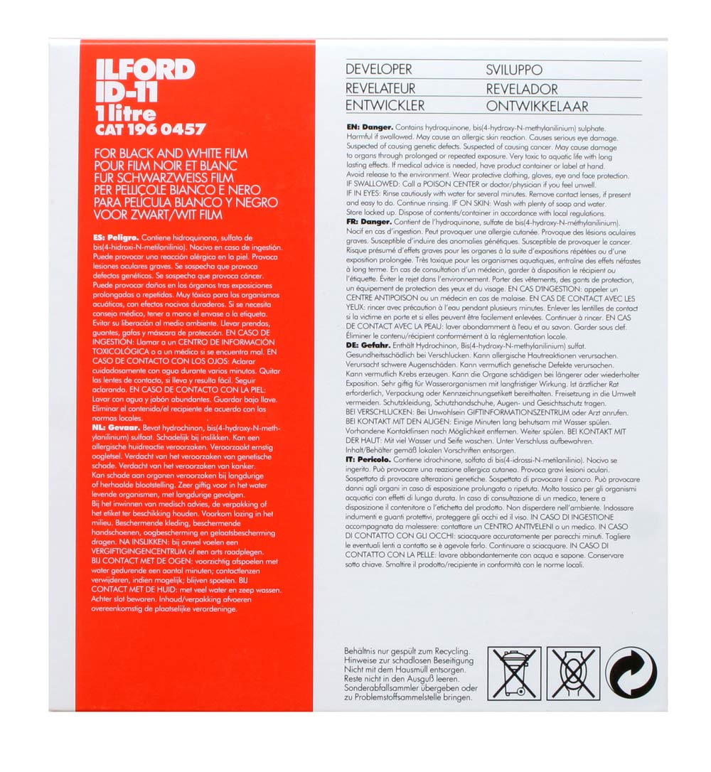 Ilford Id 11 Fine Grain Developer For Black And White Film, 1 Liter