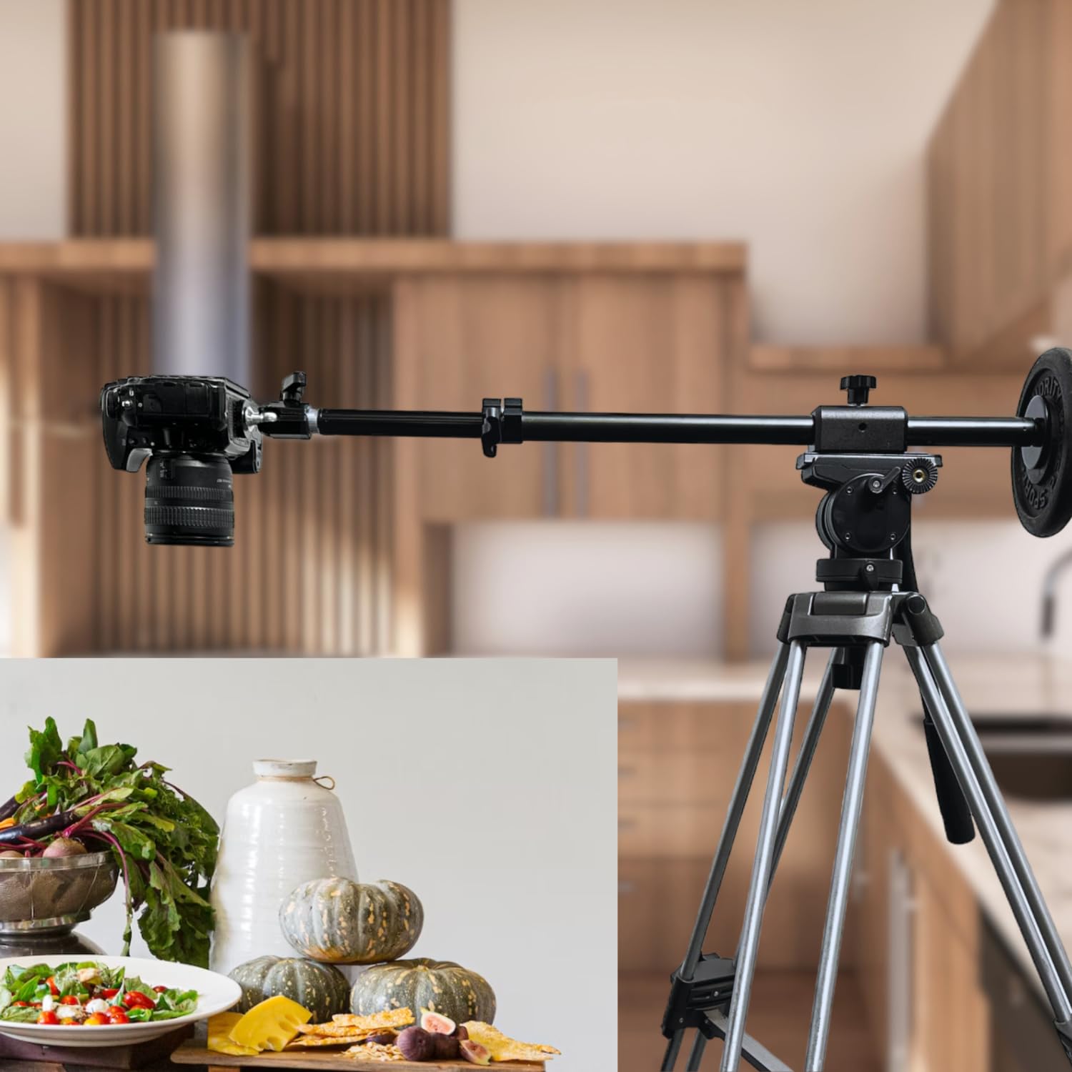 Glide Gear Oh 50 Overhead Mount - Dslr, Iphone - 36 Arm, Tripod Extension, Ball Head, Heavy-Duty Metal