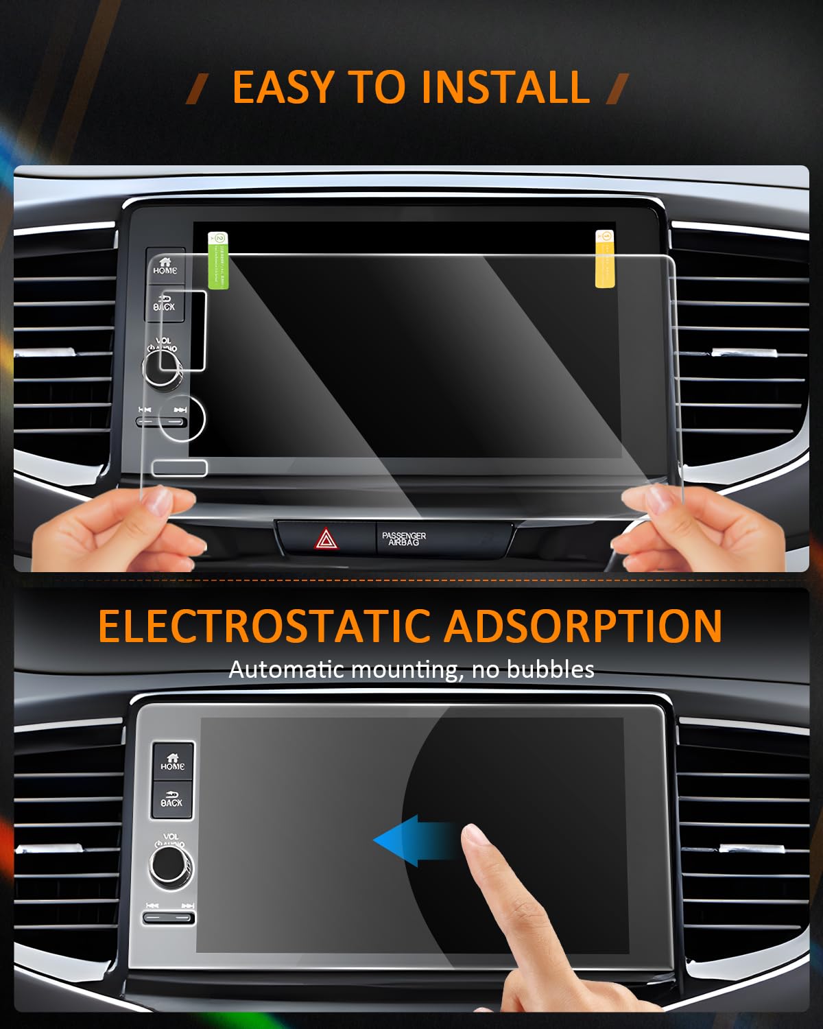 Cdefg For 2024 2025 Honda Ridgeline Screen Protector Touchscreen Cover For Ridgeline Sport Rtl Trailsport Black Ridgeline Accessories 2024 2025 Edition  9' Tempered Glass