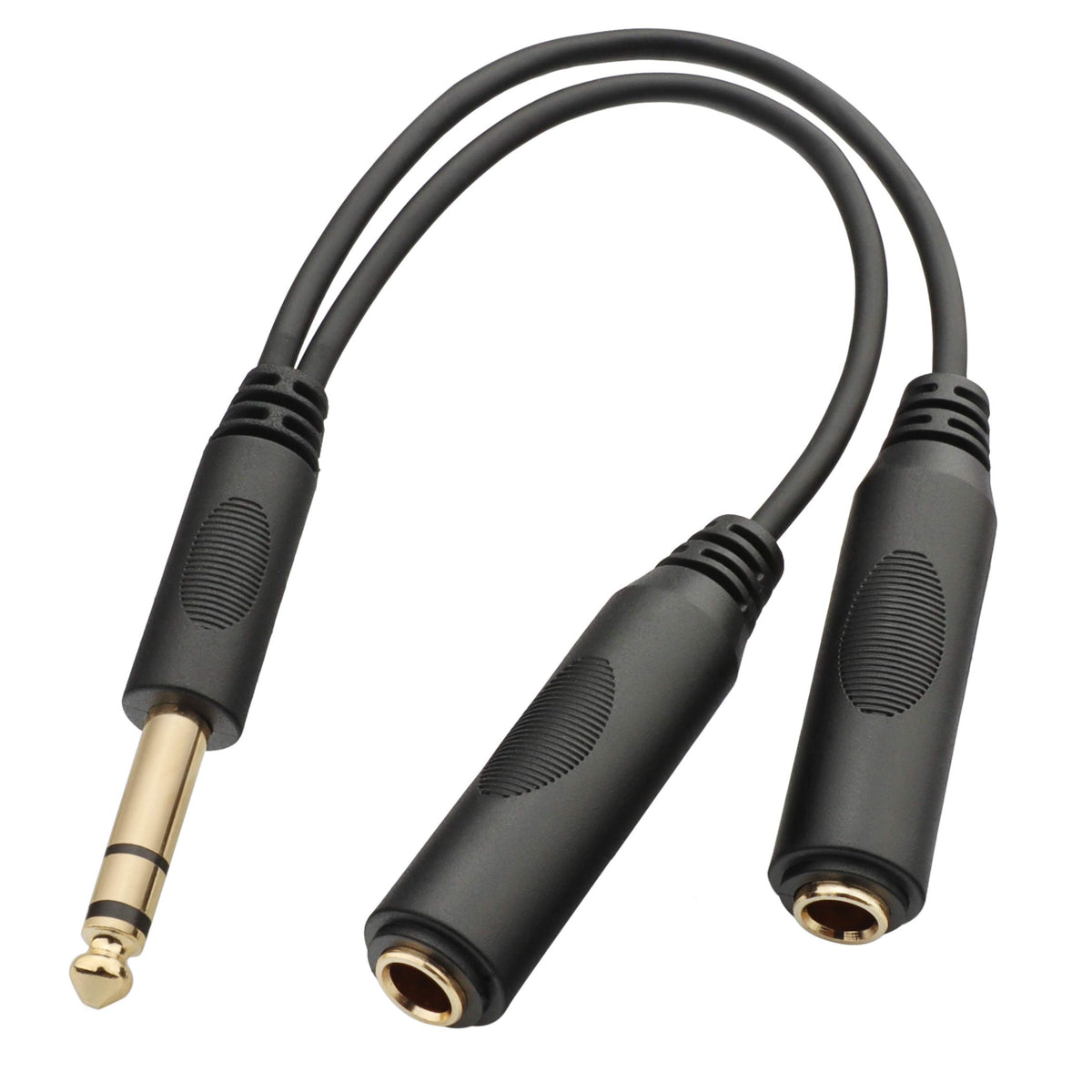 Tisino 1/4 Splitter Cable, 1/4' TRS Stereo Male to Dual 1/4' TRS Stereo Female Jack Quarter Inch Splitter Cord - 8 inches /20cm