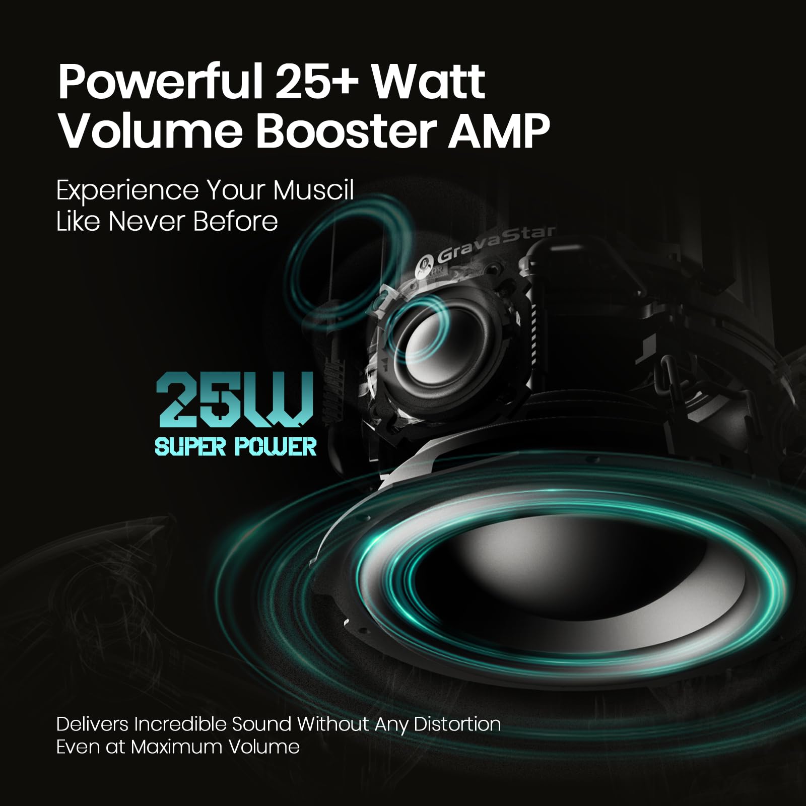 Gravastar Supernova Portable Bluetooth Speaker, Led Table Lamp Speaker, 24H Playtime, Tws Pairing, Wireless Speakers Fo Party/Ou