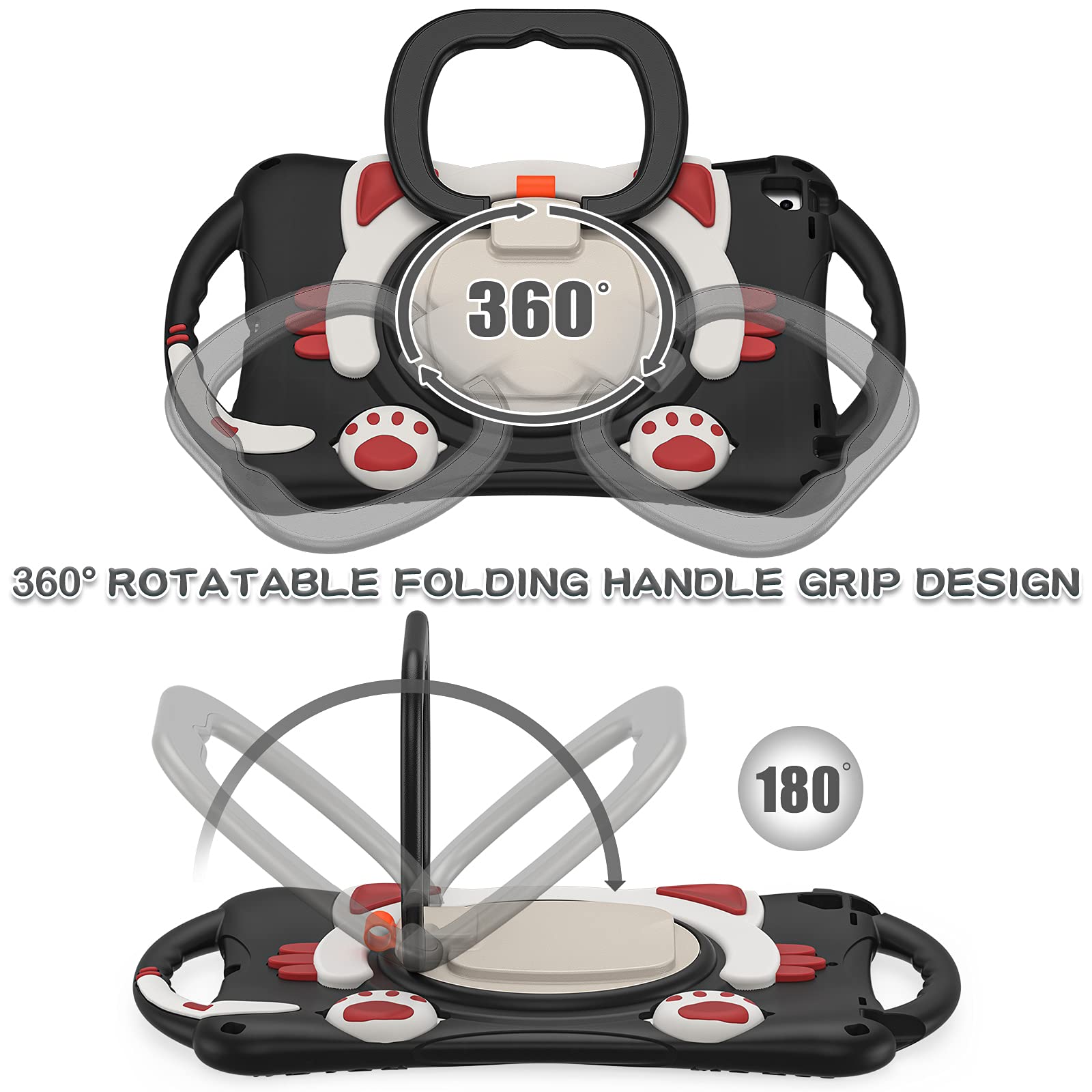 Batyue Case For Ipad 9Th/8Th/7Th Generation 10.2 Inch (2021/2020/2019), Ipad Air 10.5 2019, Ipad Pro 10.5 2017 With Rotating Sta