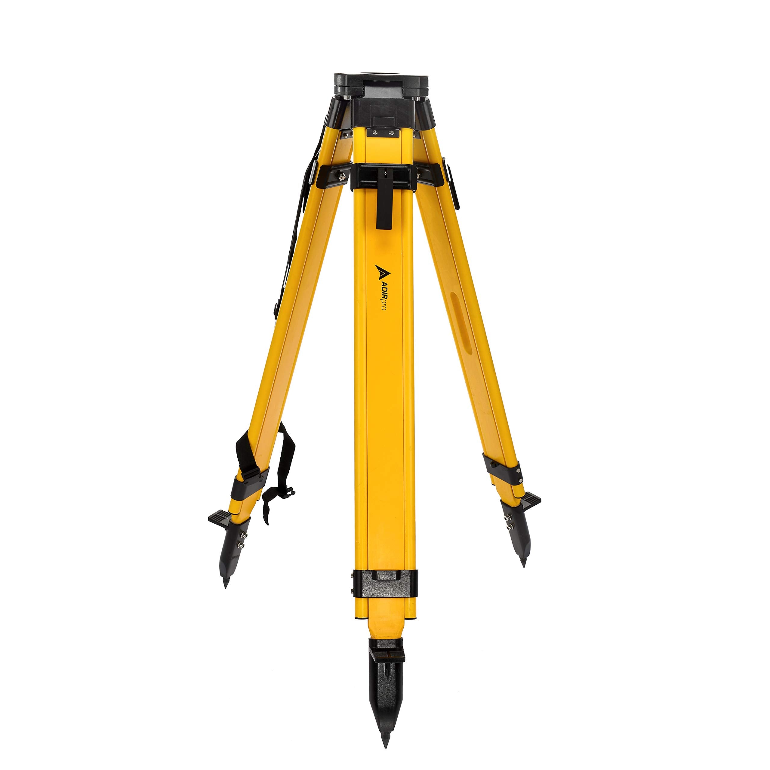 AdirPro Universal Survey Tripod - Laser Level & Transit Level - Quick Clamp - Heavy Duty Contractor Tripod 5/8 x 11 Thread (Ye